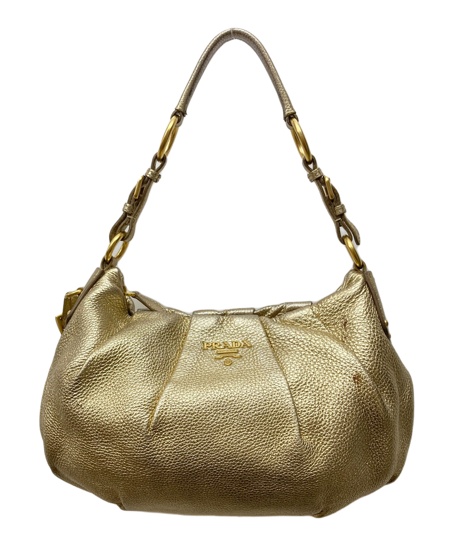 中古・古着通販】PRADA (プラダ) ハンドバッグ ゴールド｜ブランド 