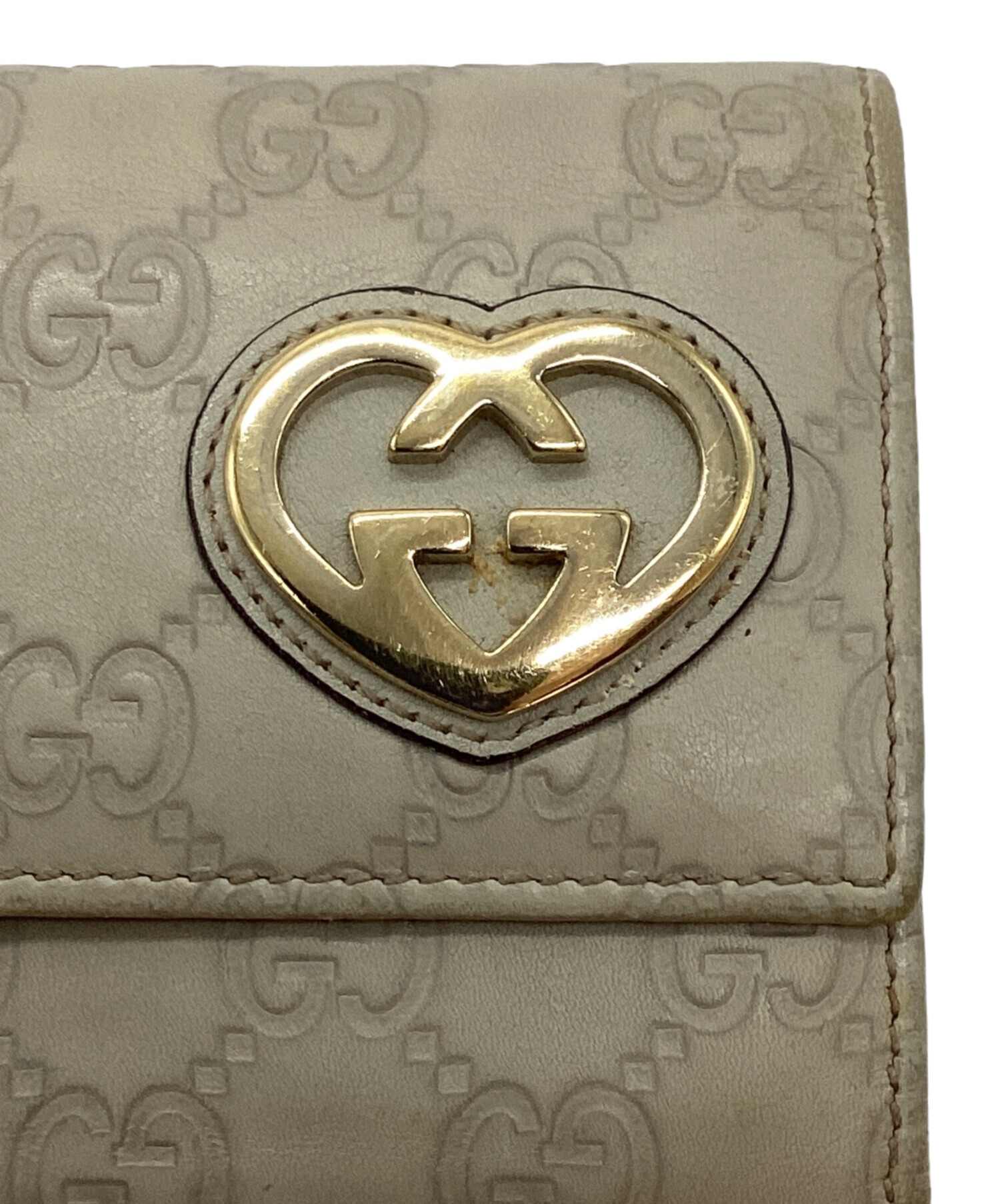 中古・古着通販】GUCCI (グッチ) ラブリーハート グッチシマ ラウンド 