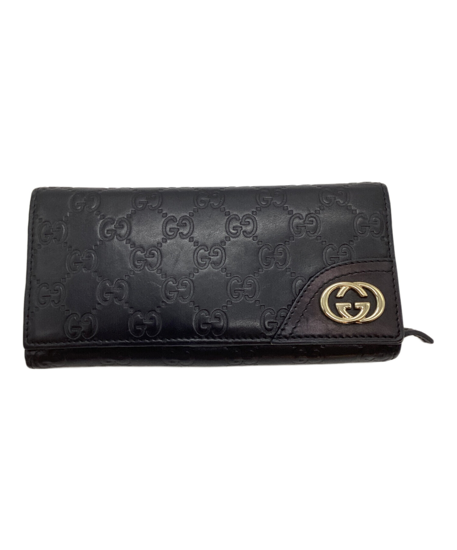 中古・古着通販】GUCCI (グッチ) グッチシマ ラウンドジップウォレット 