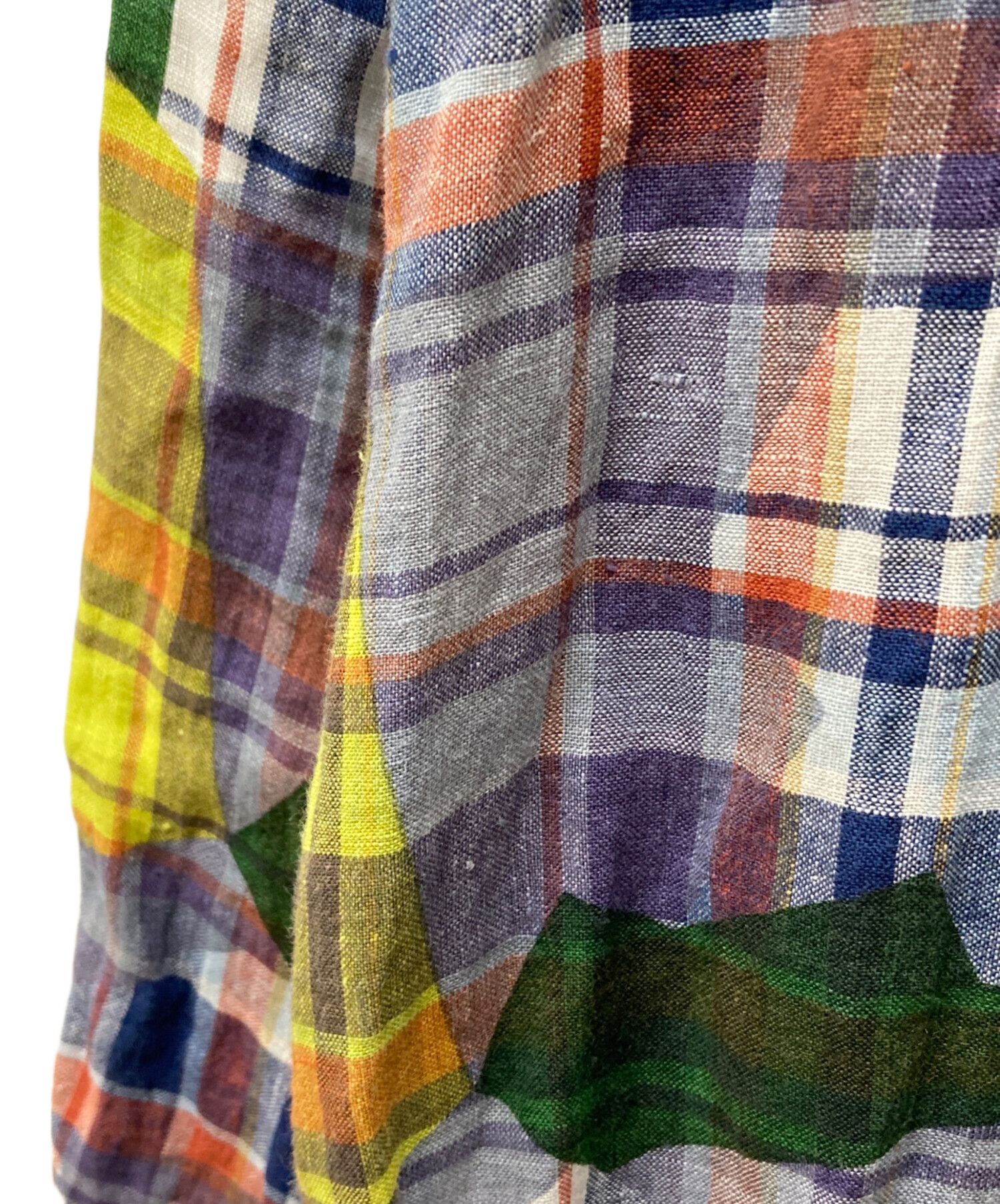 中古・古着通販】sacai (サカイ) ドローコード付きリネンチェック