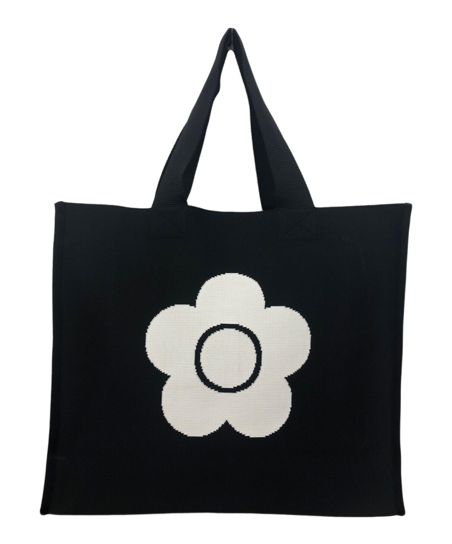 美品MARY QUANT マリークワント ２段式 トートバッグ 大容量 黒 マリークワント トートバッグ ブラック