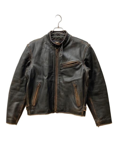 Harley-Davidson 黒に近い茶レザーシングルライダース 3001018018435022_01_0230w.jpeg