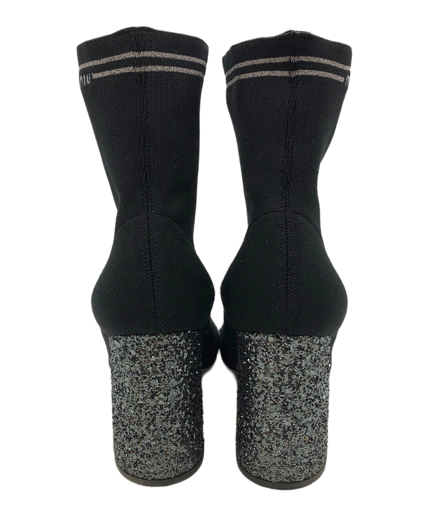 中古・古着通販】MIU MIU (ミュウミュウ) 19AW グリッターヒールブーツ