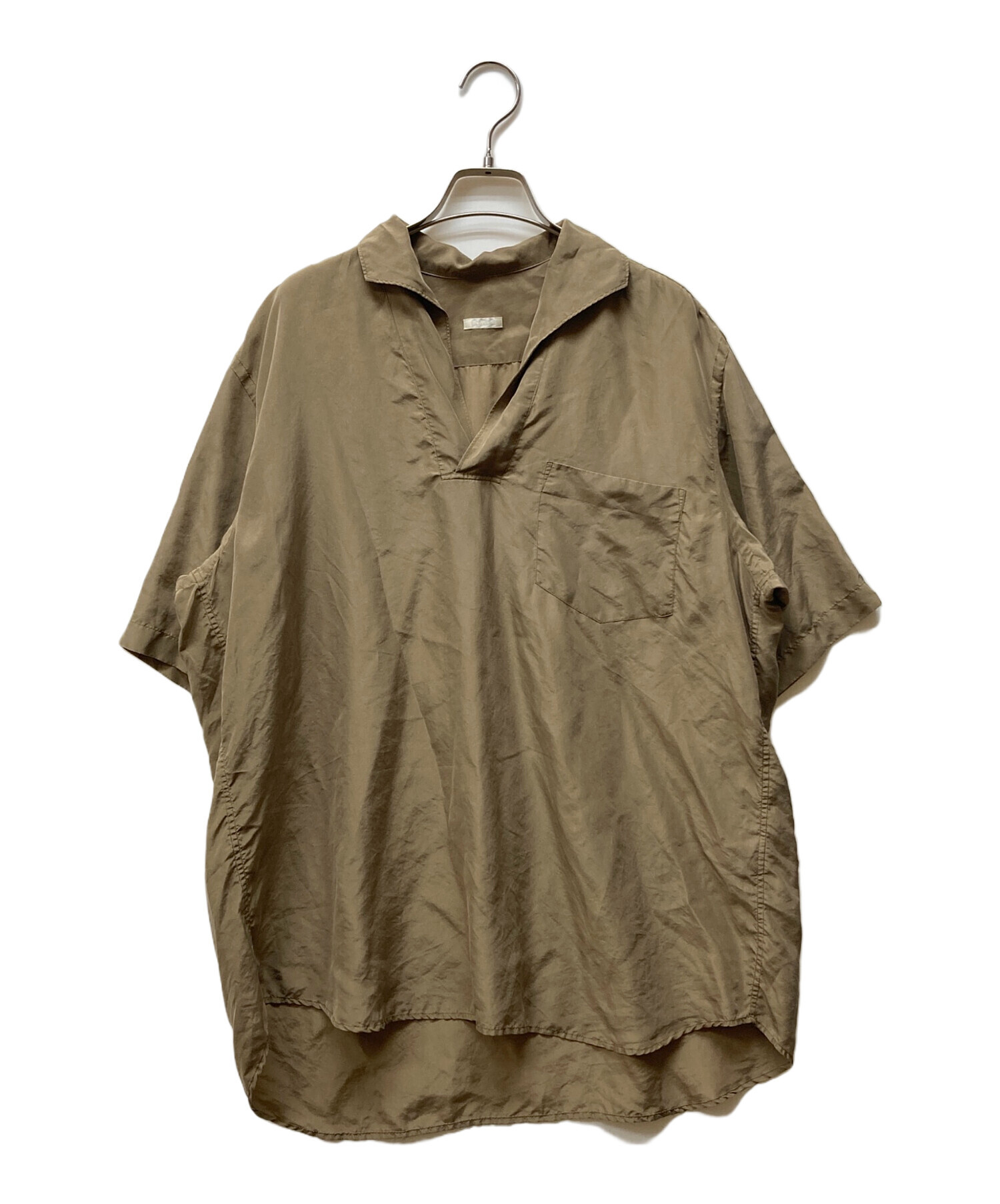 中古・古着通販COMOLI (コモリ) 17SS シルク スキッパー 半袖 中古・古着通販COMOLI (コモリ) 17SS シルク スキッパー 半袖