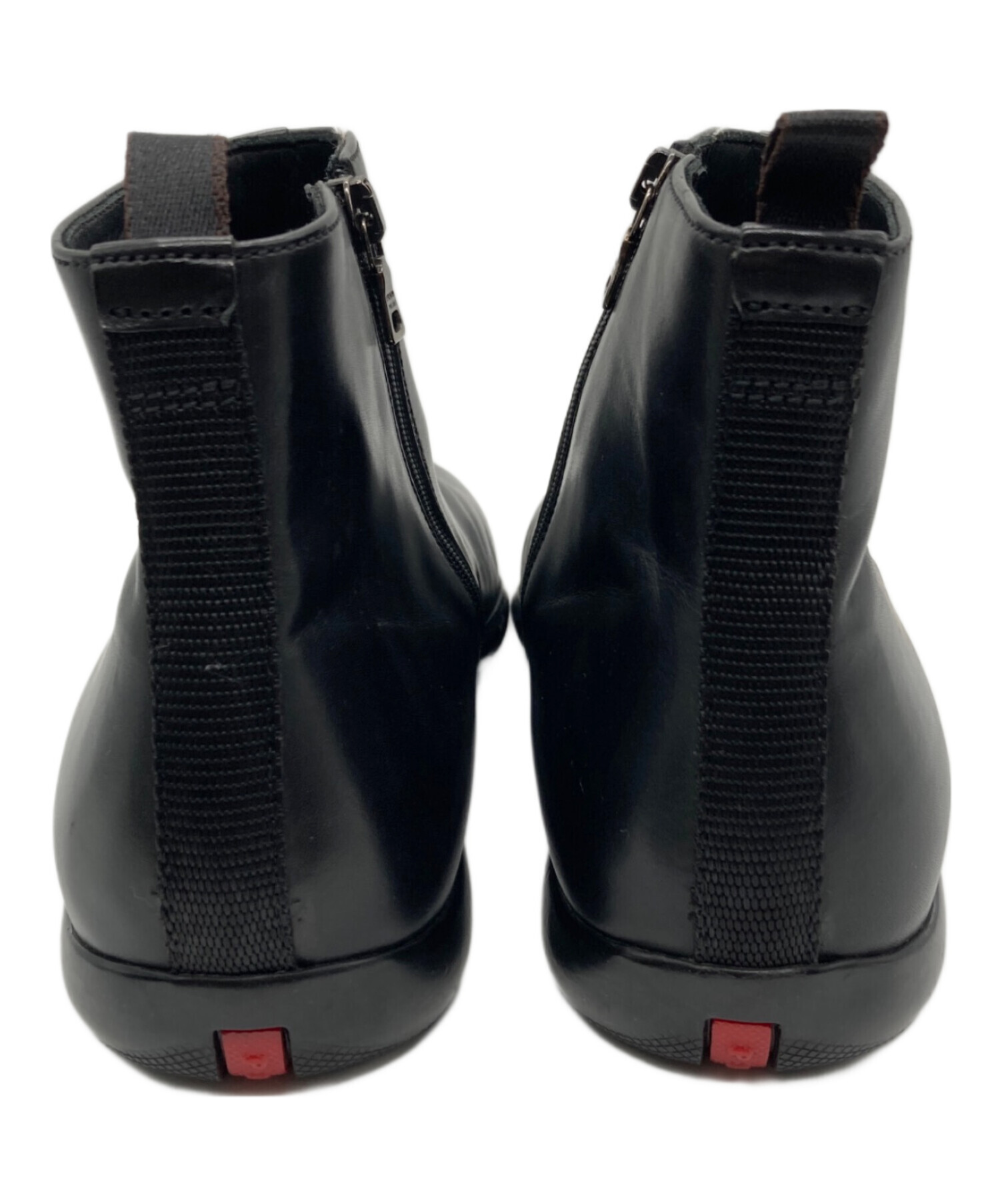 d*y様 PRADASPORTS プラダスポーツブラックレザー ロングブーツ ジ PRADA - PRADA SPORTS ロングブーツ ブラック サイズ39（25.5cm相当