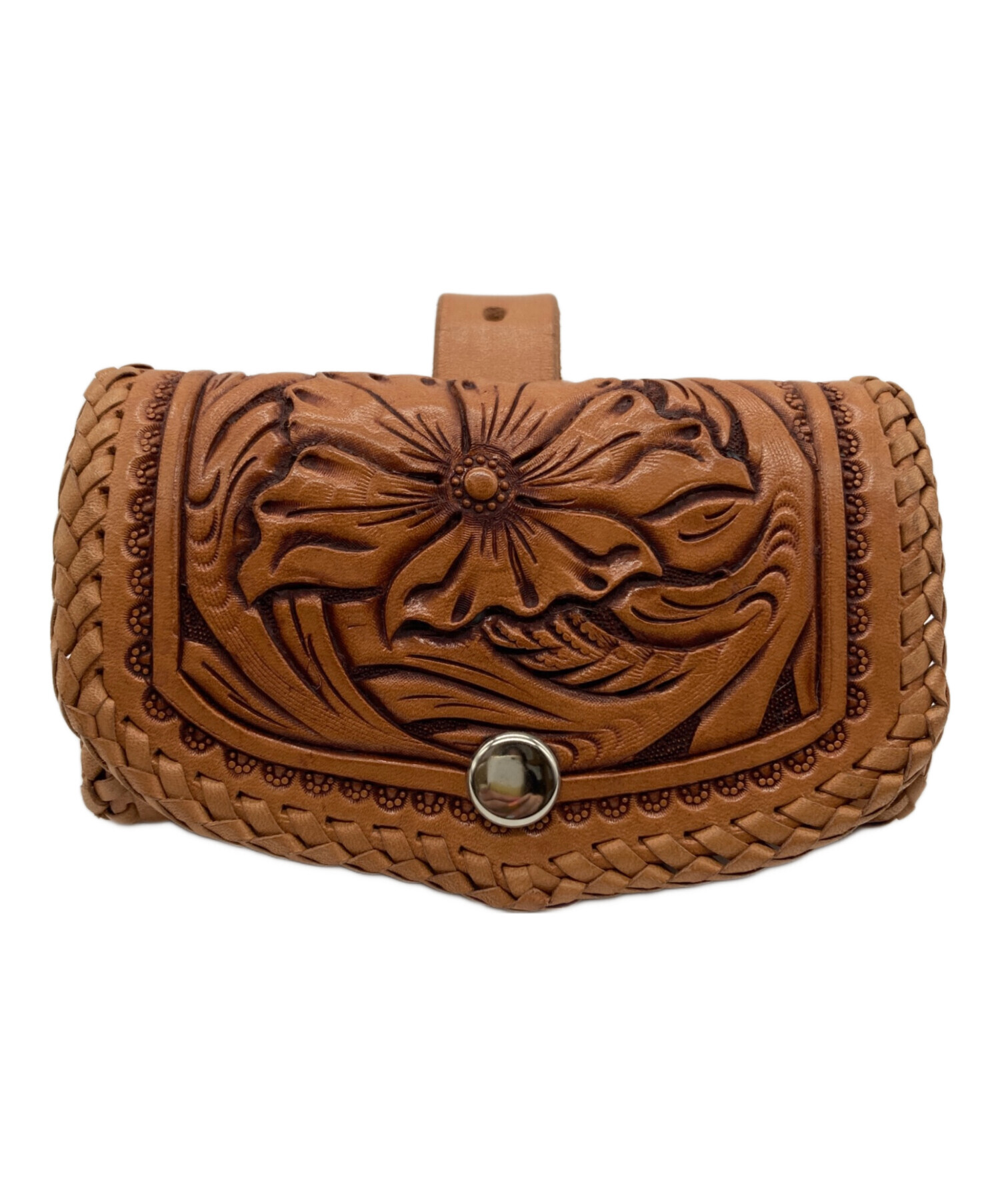 大和工房 (ヤマトコウボウ) カービングコインケース ブラウン