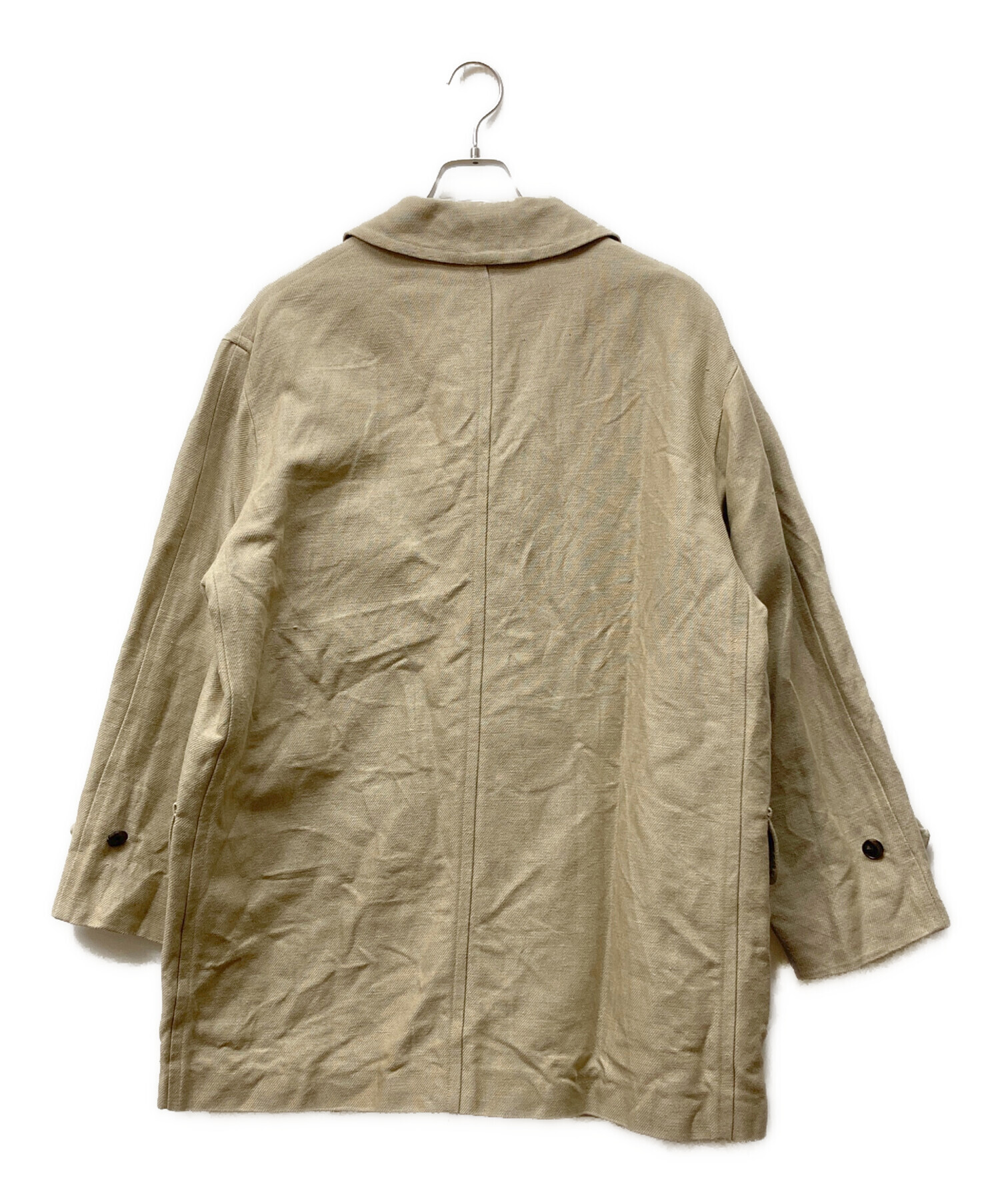 中古・古着通販】A.PRESSE (アプレッセ) Linen Half Coat ブラウン