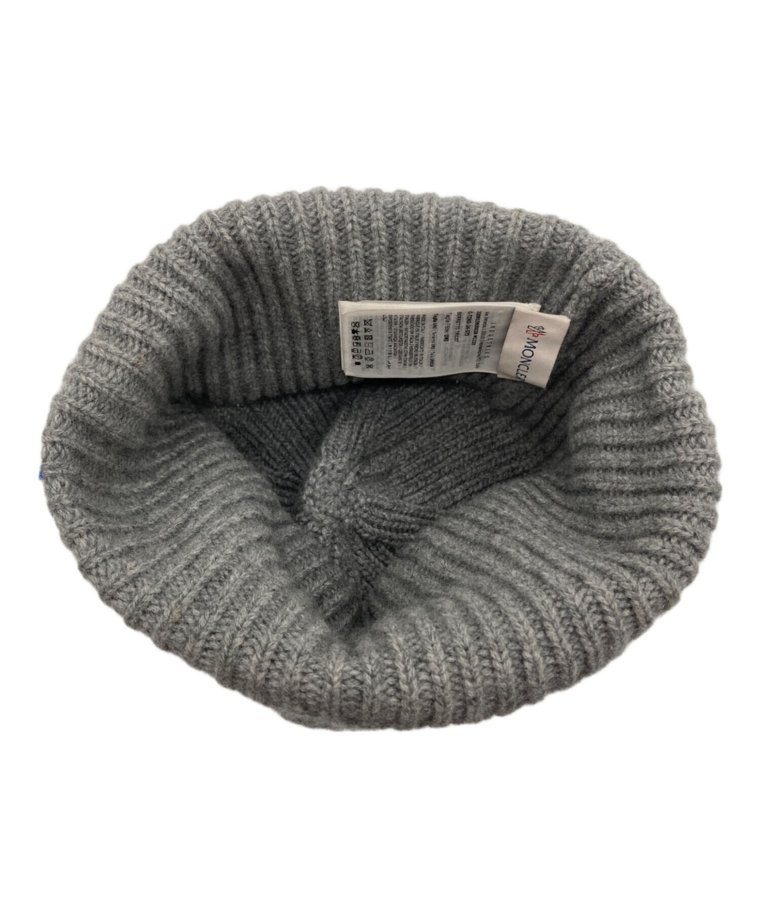 MONCLER グレー ニット帽　中古品 中古・古着通販】MONCLER (モンクレール) ニット帽 グレー