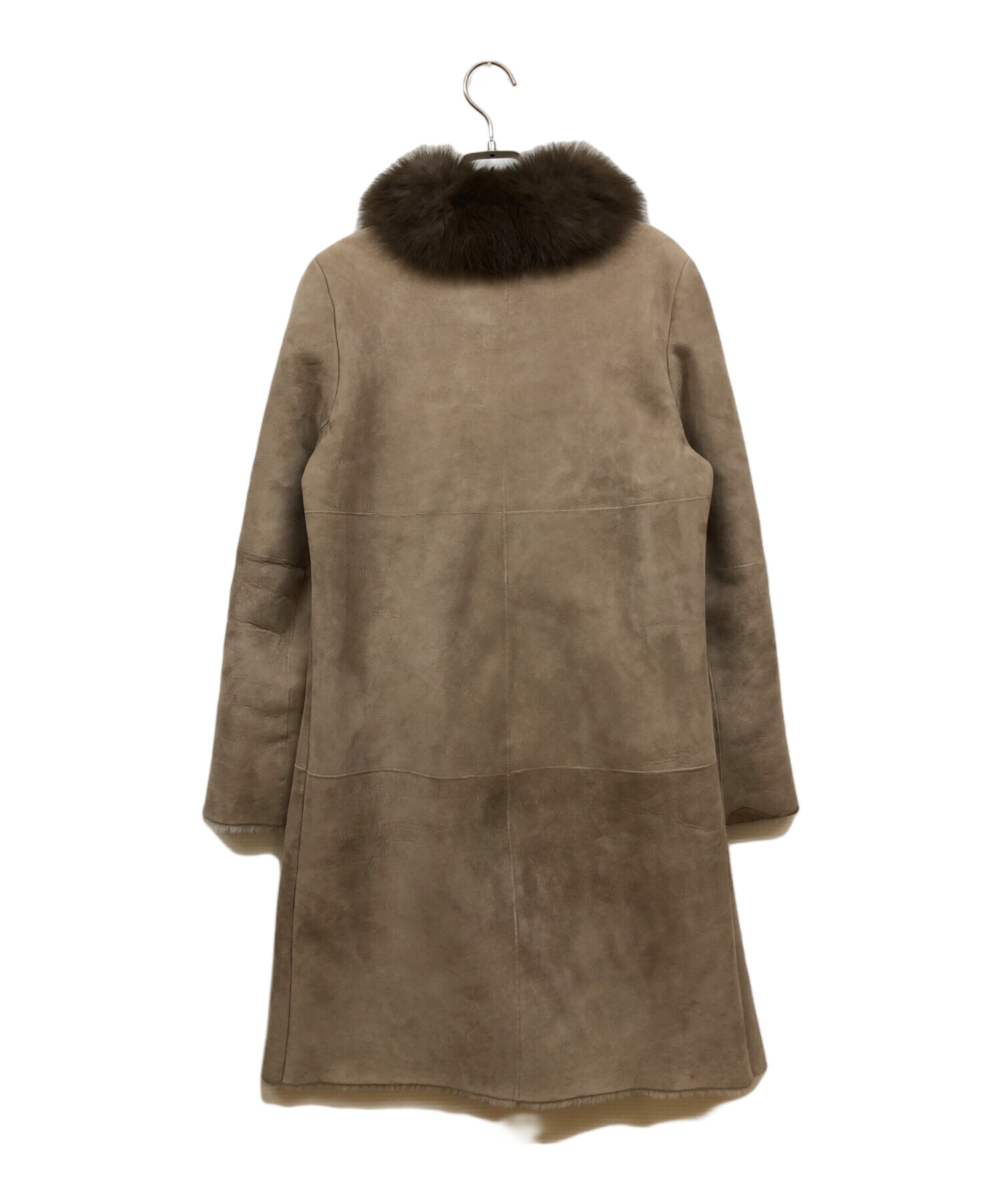 デッドストック品 メンズ リアルムートンコート くるみボタン タグ付き LL 灰 デッドストック品 メンズ リアルムートンコート くるみボタン タグ付き