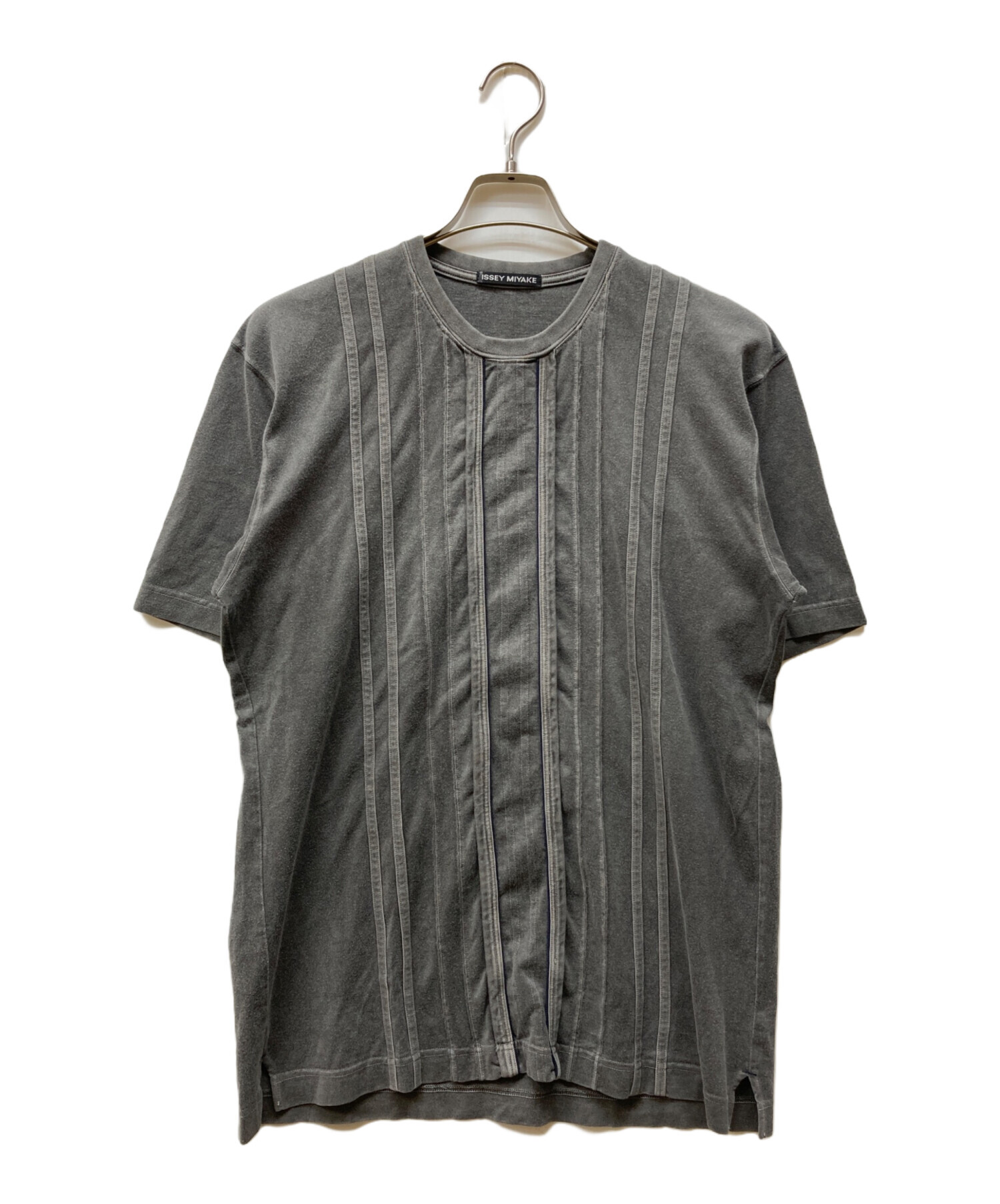 中古・古着通販】ISSEY MIYAKE (イッセイミヤケ) 切替Tシャツ グレー