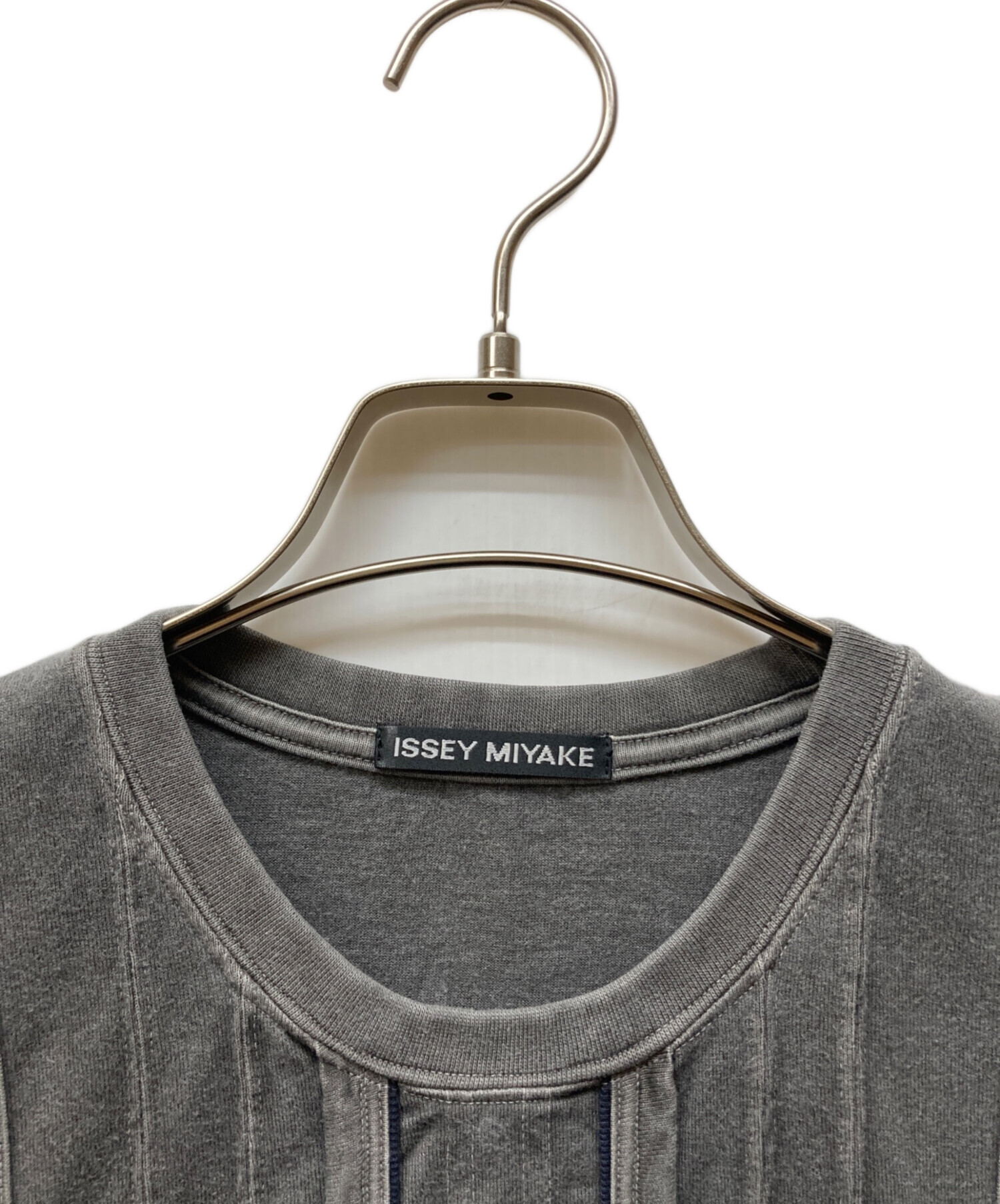 中古・古着通販】ISSEY MIYAKE (イッセイミヤケ) 切替Tシャツ グレー