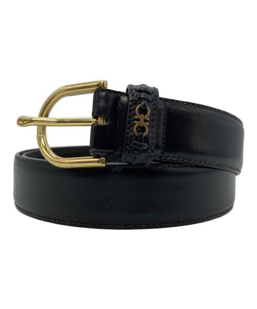 Salvatore Ferragamo サルヴァトーレフェラガモ ガンチーニ バックル レザー ベルト ブラック系【中古】 中古・古着通販】Salvatore Ferragamo (サルヴァトーレ フェラガモ