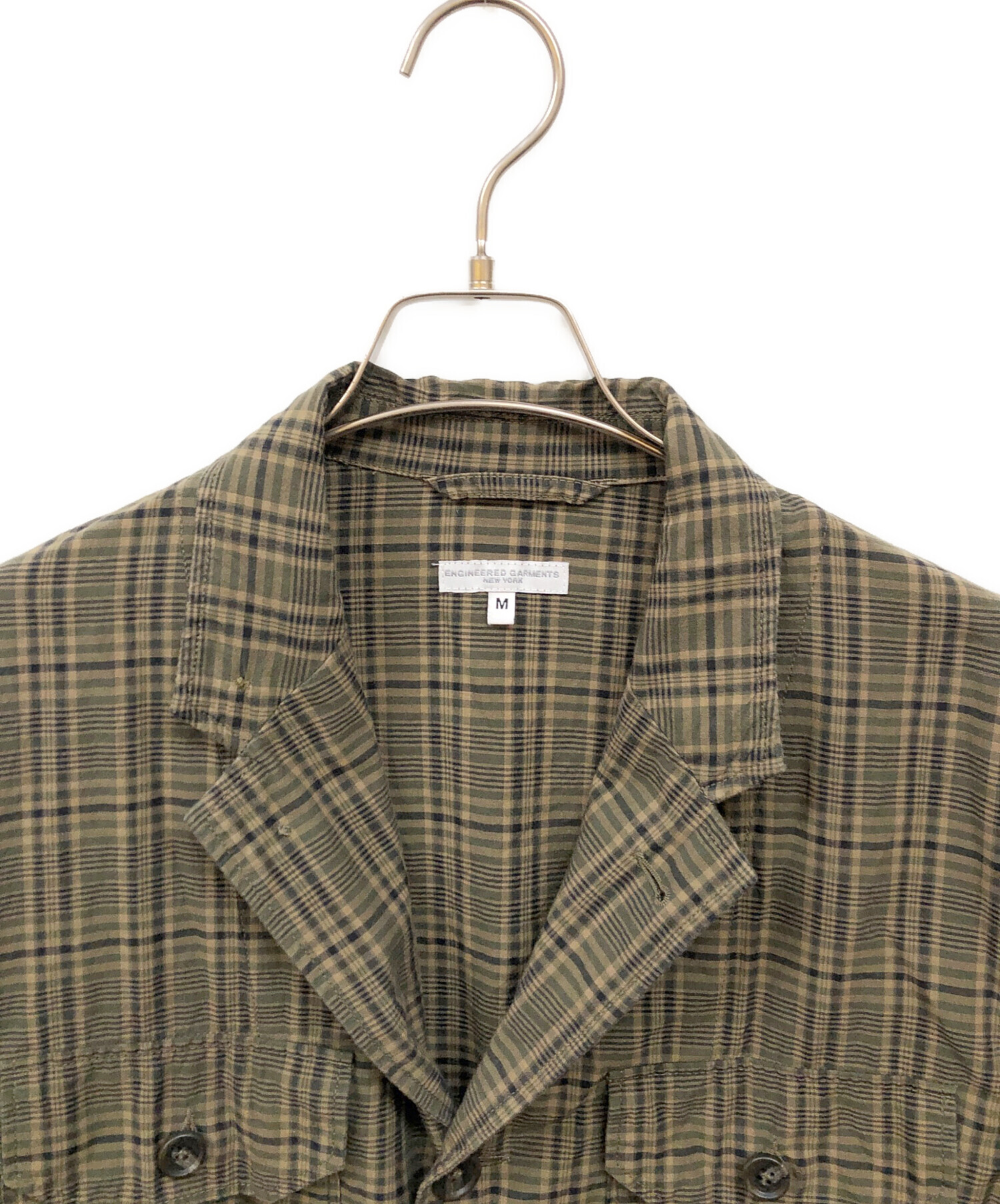 エンジニアードガーメンツ ジャケット チェック グリーン系 sizeＳ 中古・古着通販】Engineered Garments (エンジニアードガーメンツ
