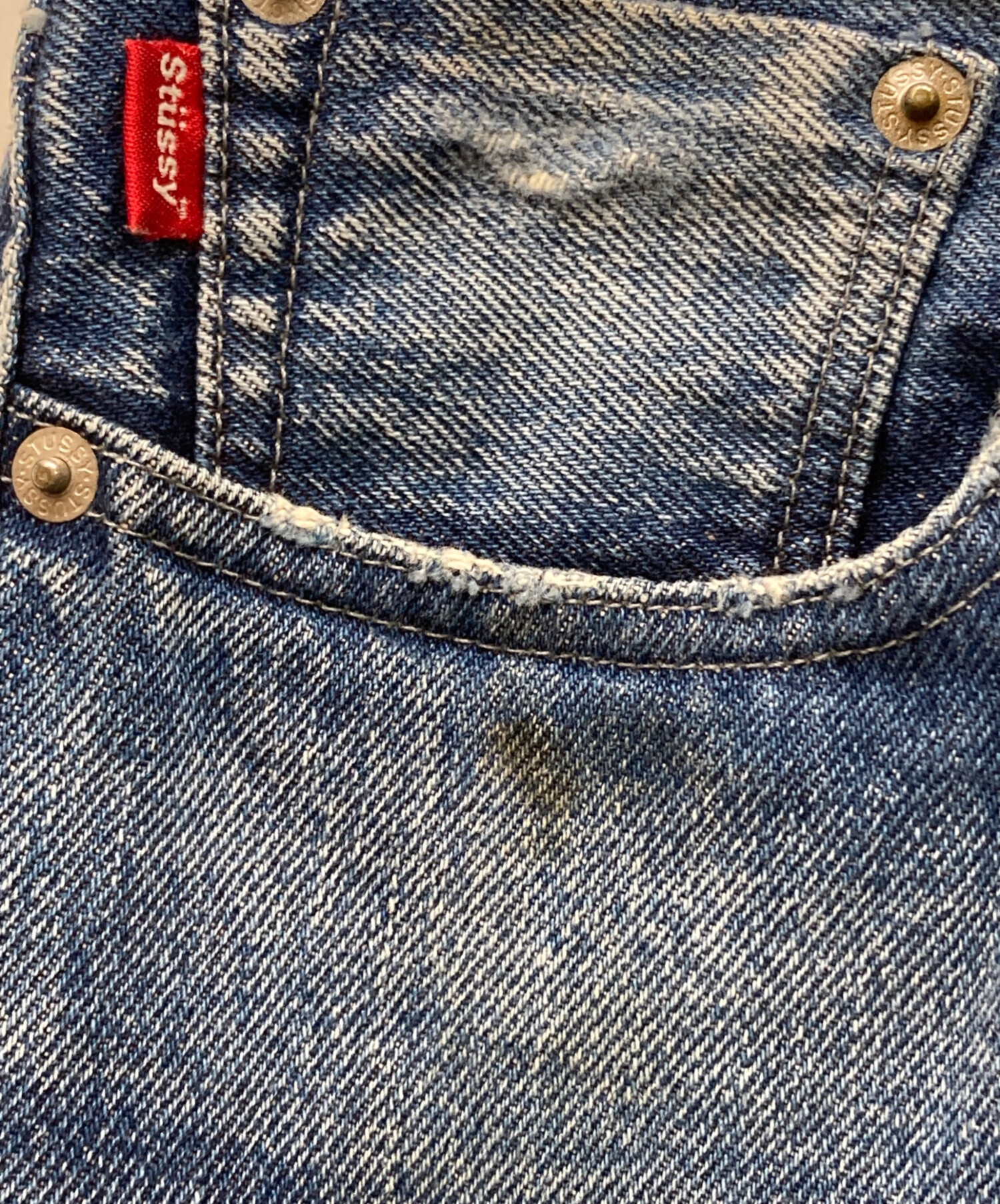パンツ 80s 90s OLD STUSSY Red line denim pants 中古・古着通販】stussy (ステューシー) RED LINE シンチバックデニム