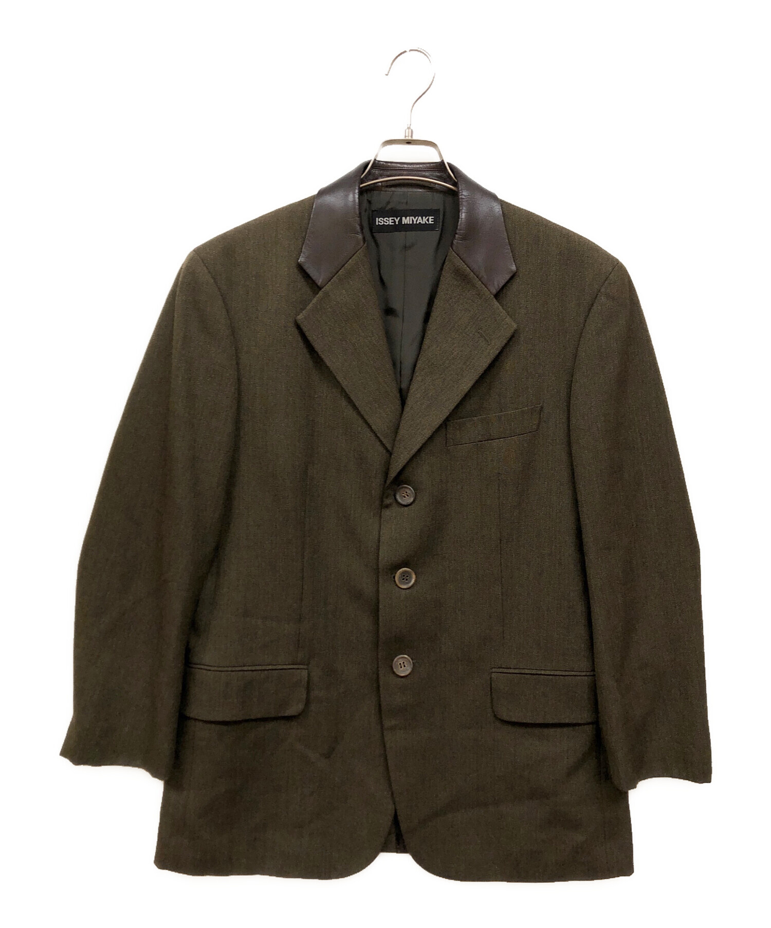 中古・古着通販】ISSEY MIYAKE MEN (イッセイミヤケメン) レザーコンビ 