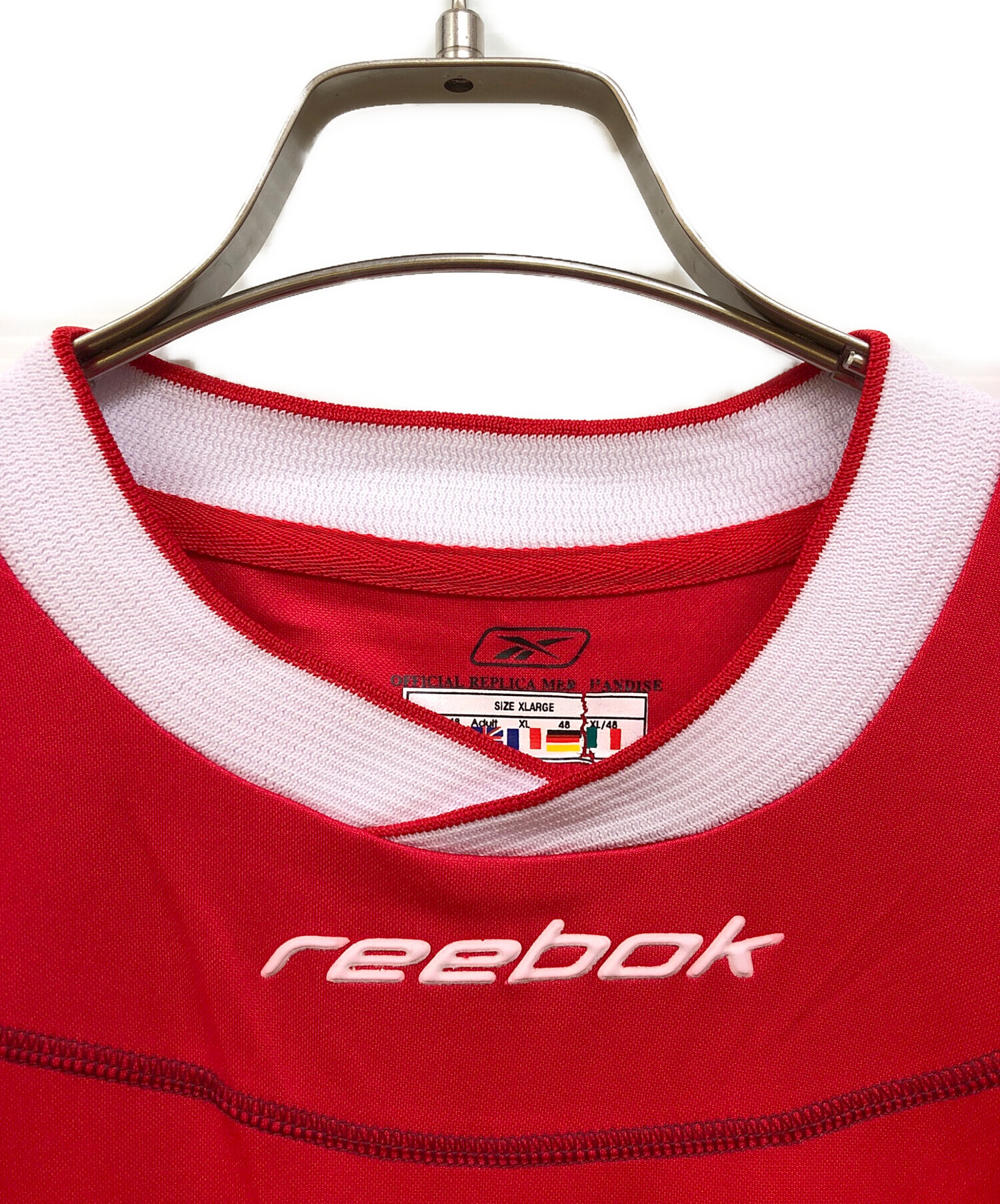 中古・古着通販】REEBOK (リーボック) ゲームシャツ レッド サイズ:XL