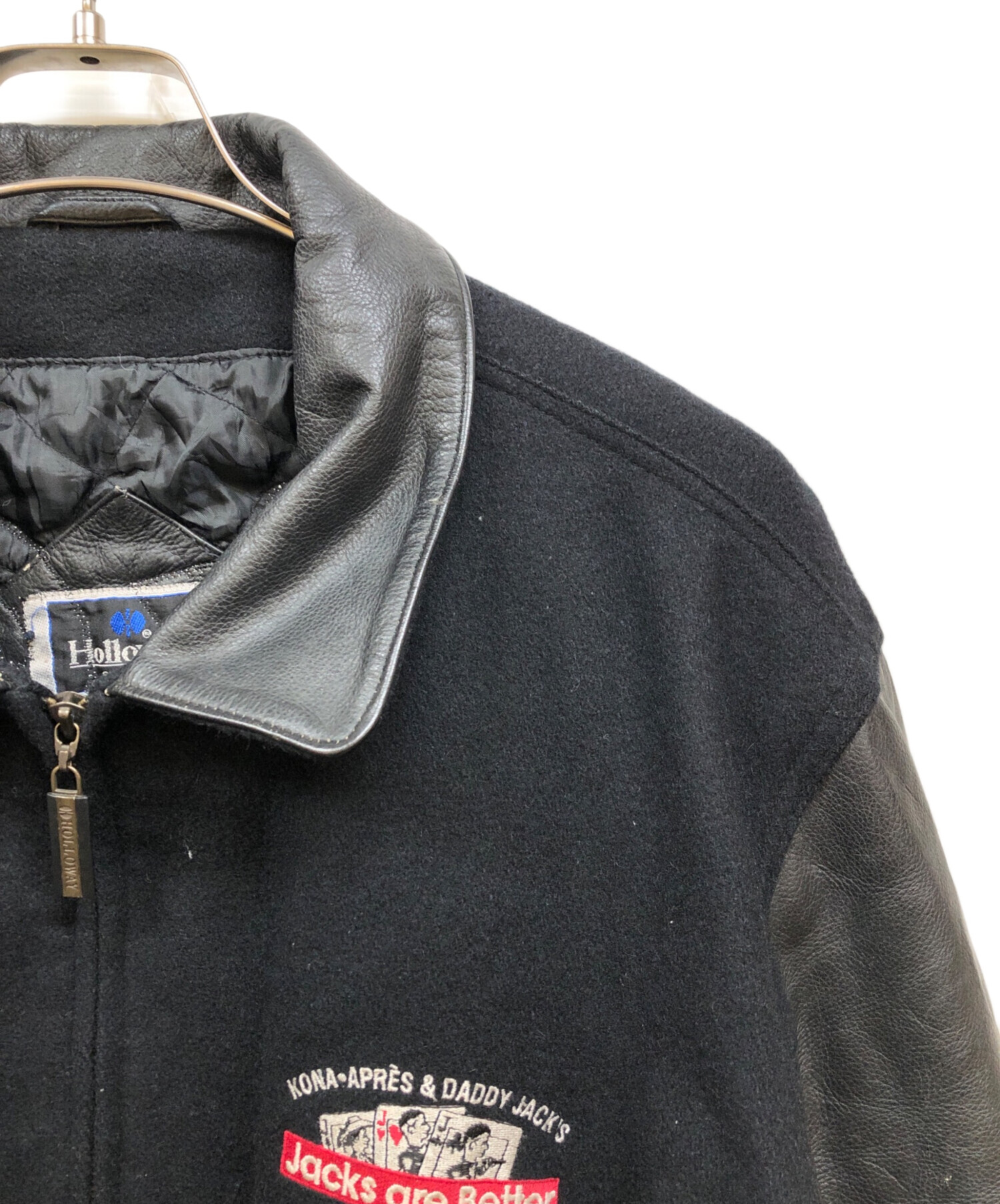 中古・古着通販】Holloway (ホロウェイ) メルトン×レザー ジャケット