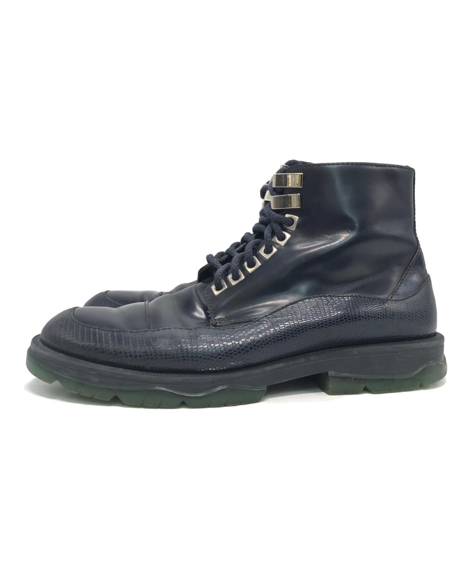 中古・古着通販】JIMMY CHOO (ジミーチュウ) ブーツ ネイビー サイズ