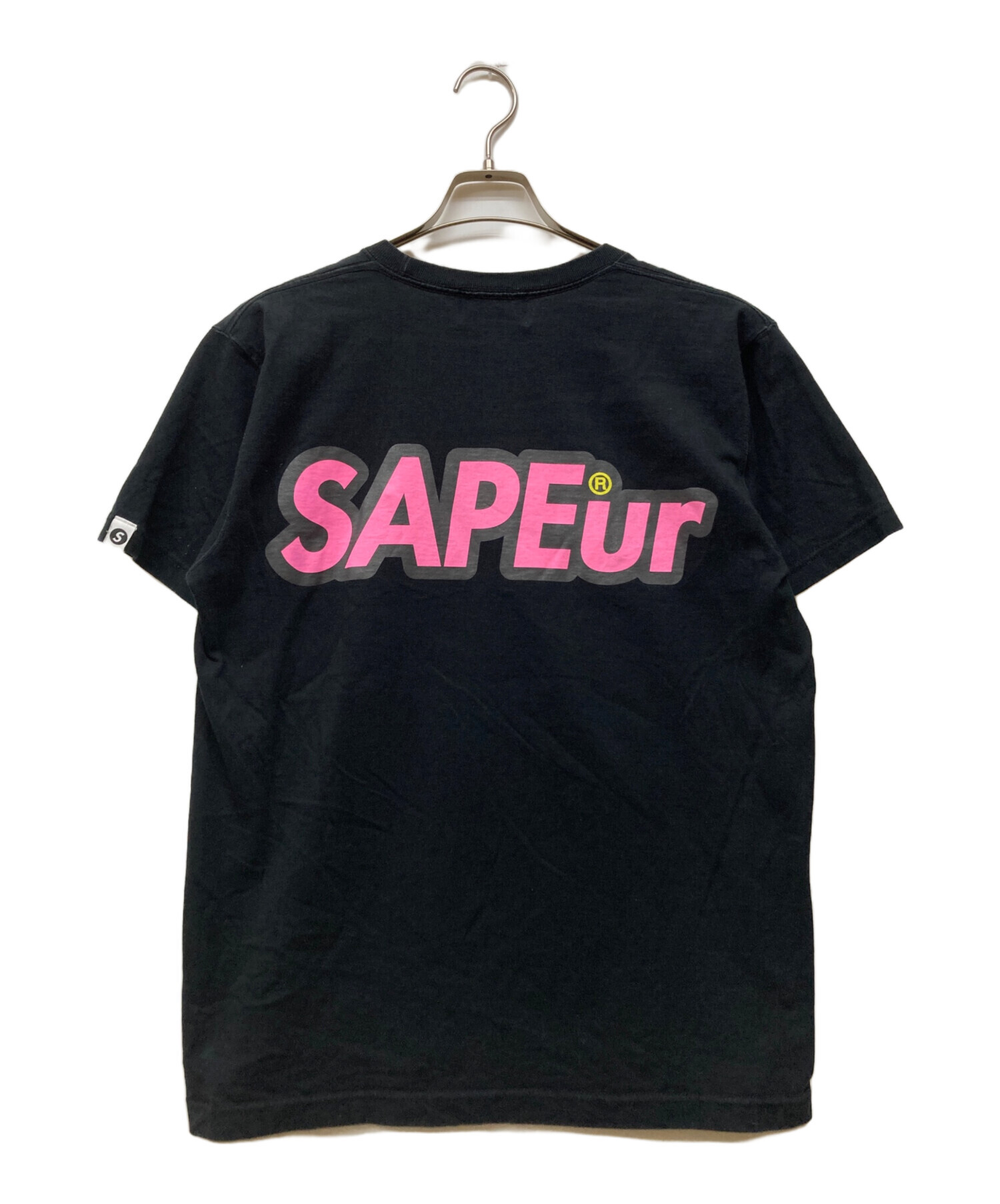 中古・古着通販】SAPEur (サプール) ロゴプリントTシャツ ブラック