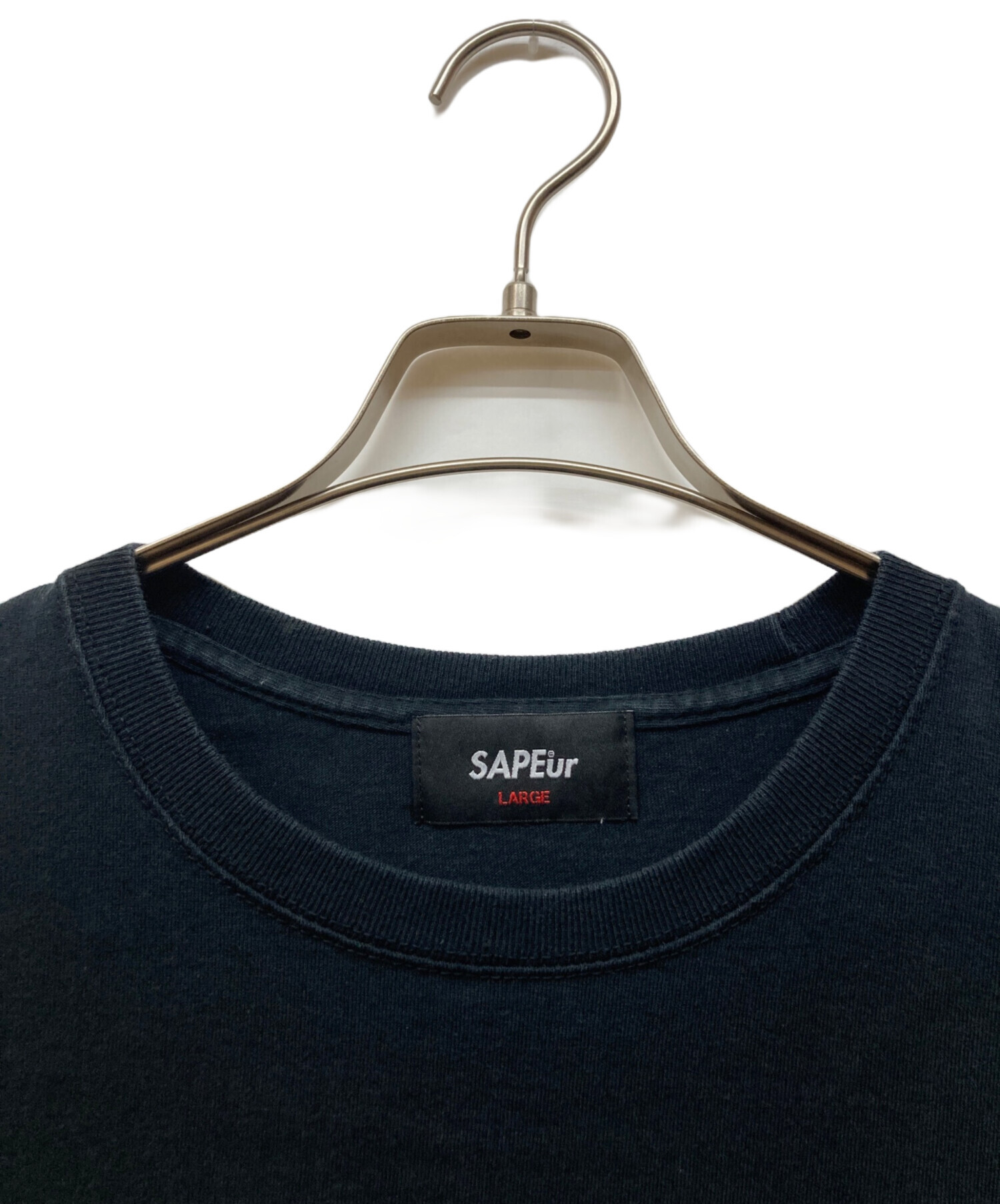 中古・古着通販】SAPEur (サプール) ロゴプリントTシャツ ブラック
