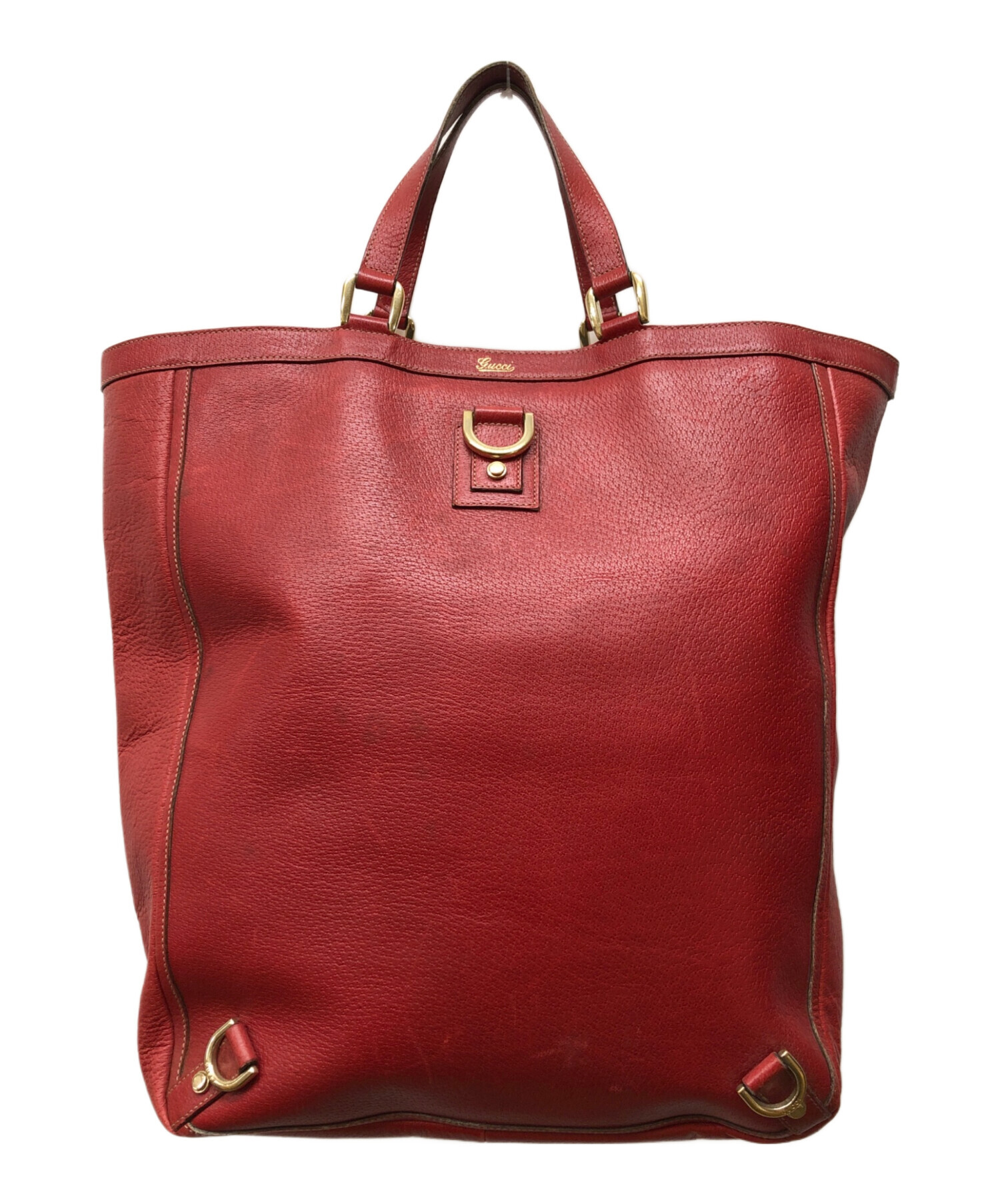中古・古着通販】GUCCI (グッチ) アビートートバッグ レッド｜ブランド 