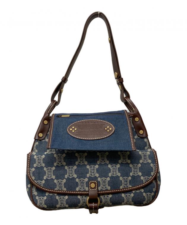 中古・古着通販】CELINE (セリーヌ) パリマカダムハンドバッグ ブルー 