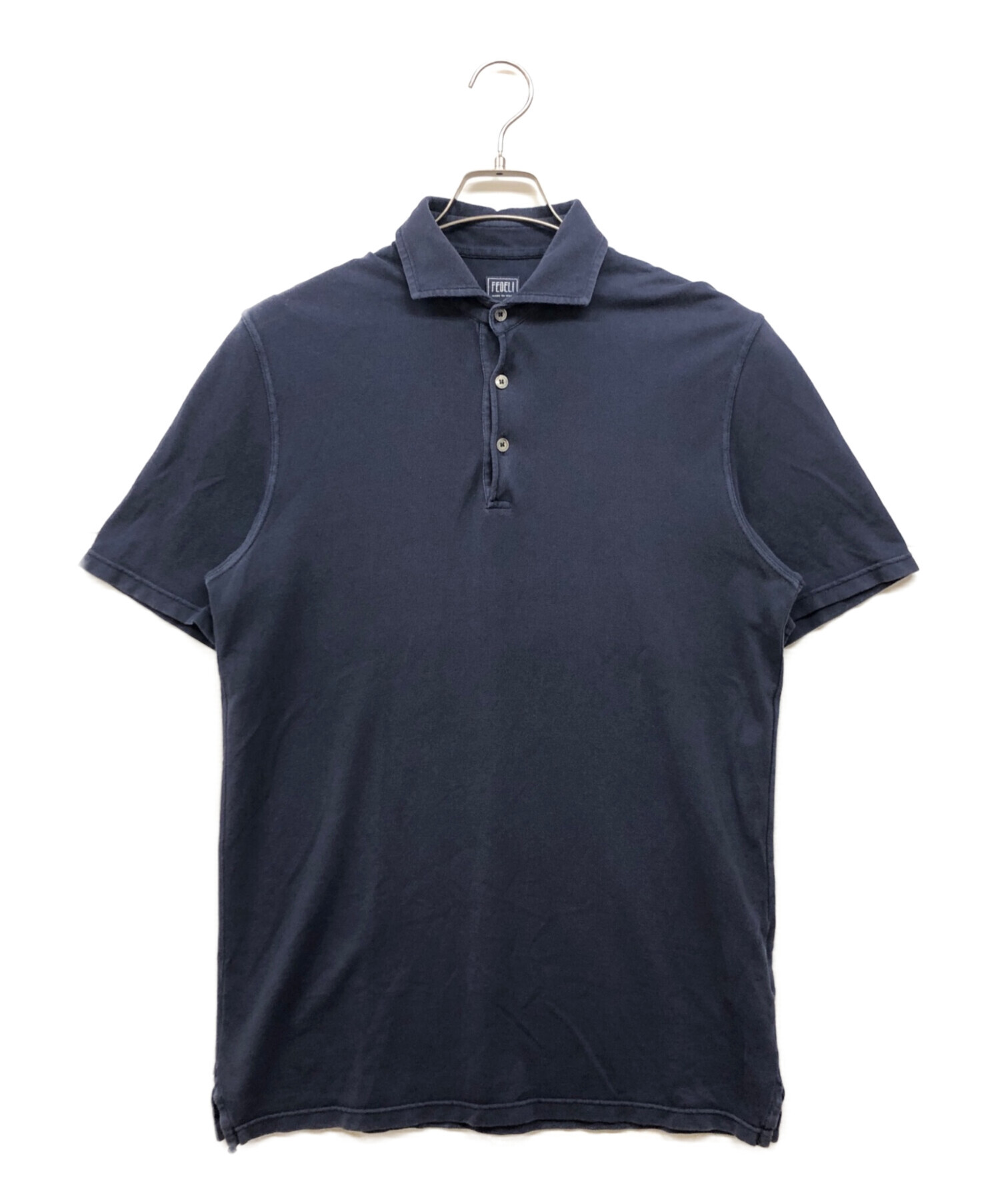 中古・古着通販】FEDELI (フェデーリ) 半袖ポロシャツ ネイビー サイズ