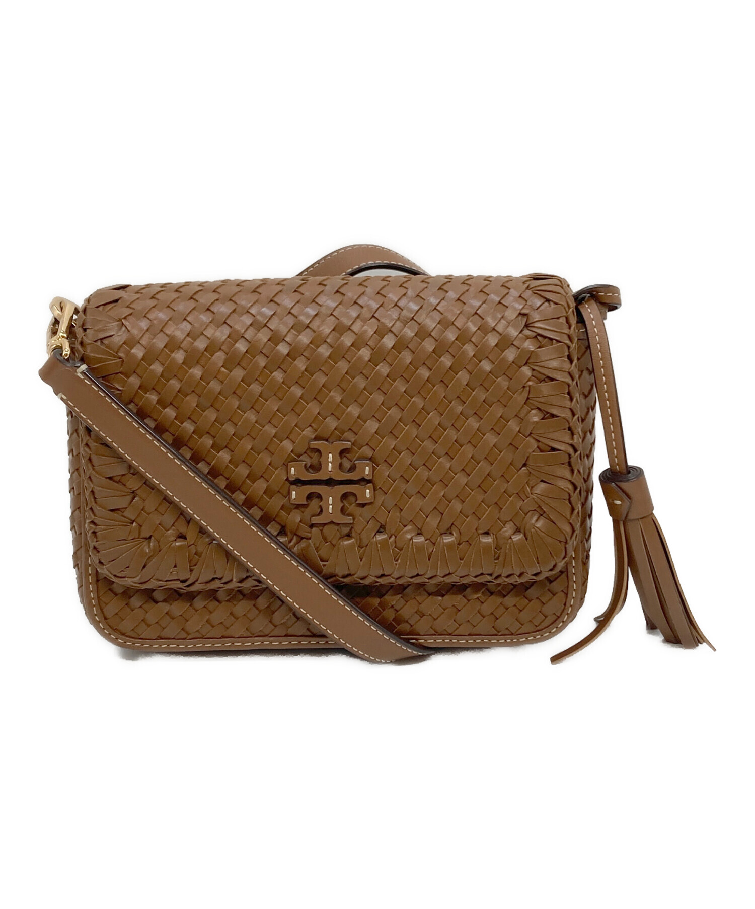 中古・古着通販】TORY BURCH (トリーバーチ) 編み込みレザーショルダー 