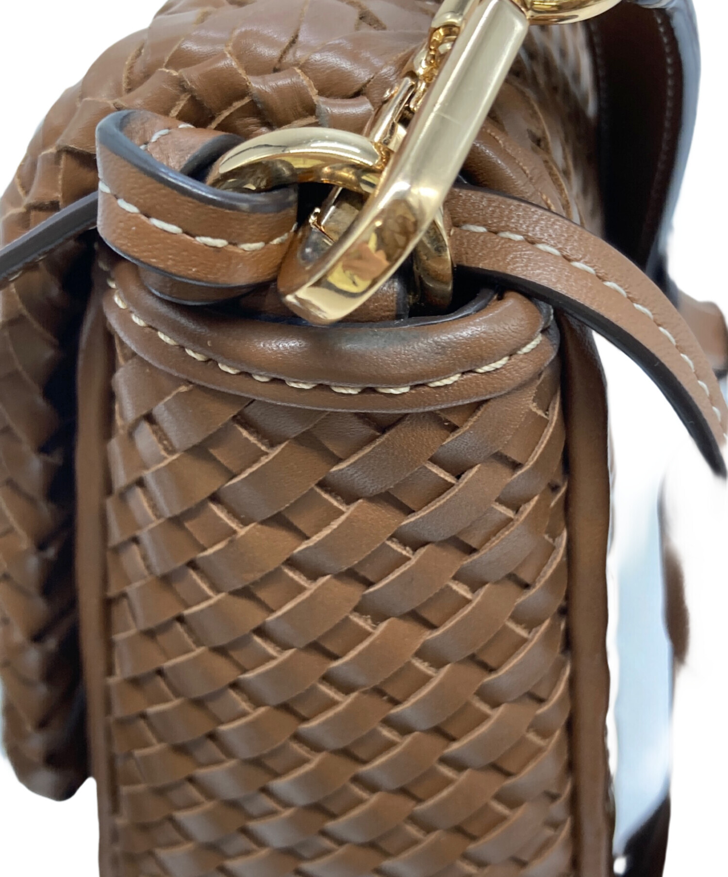 中古・古着通販】TORY BURCH (トリーバーチ) 編み込みレザーショルダー 