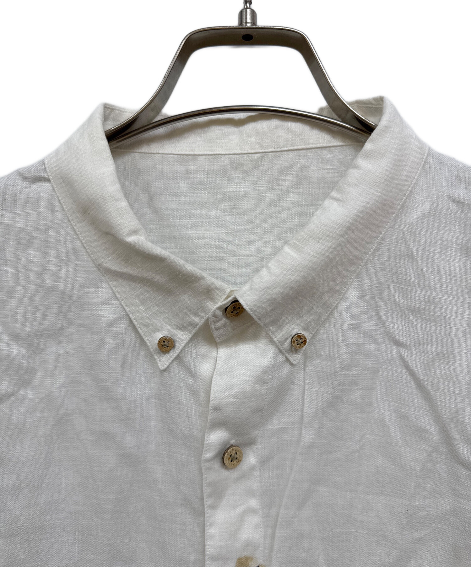 中古・古着通販】PAPAS (パパス) リネンシャツ ホワイト サイズ:52