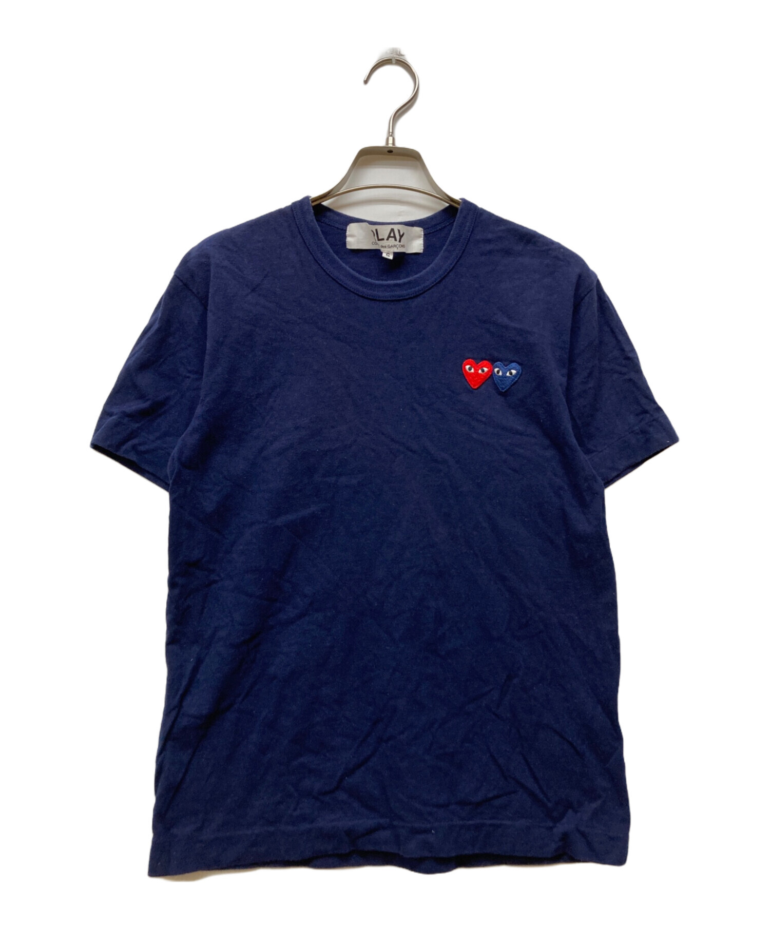 PLAY COMME des GARÇONS 半袖Tシャツ カットソー ネイビー コムデギャルソン COMME des GARCONS Tシャツ メンズ PLAY LOGO T