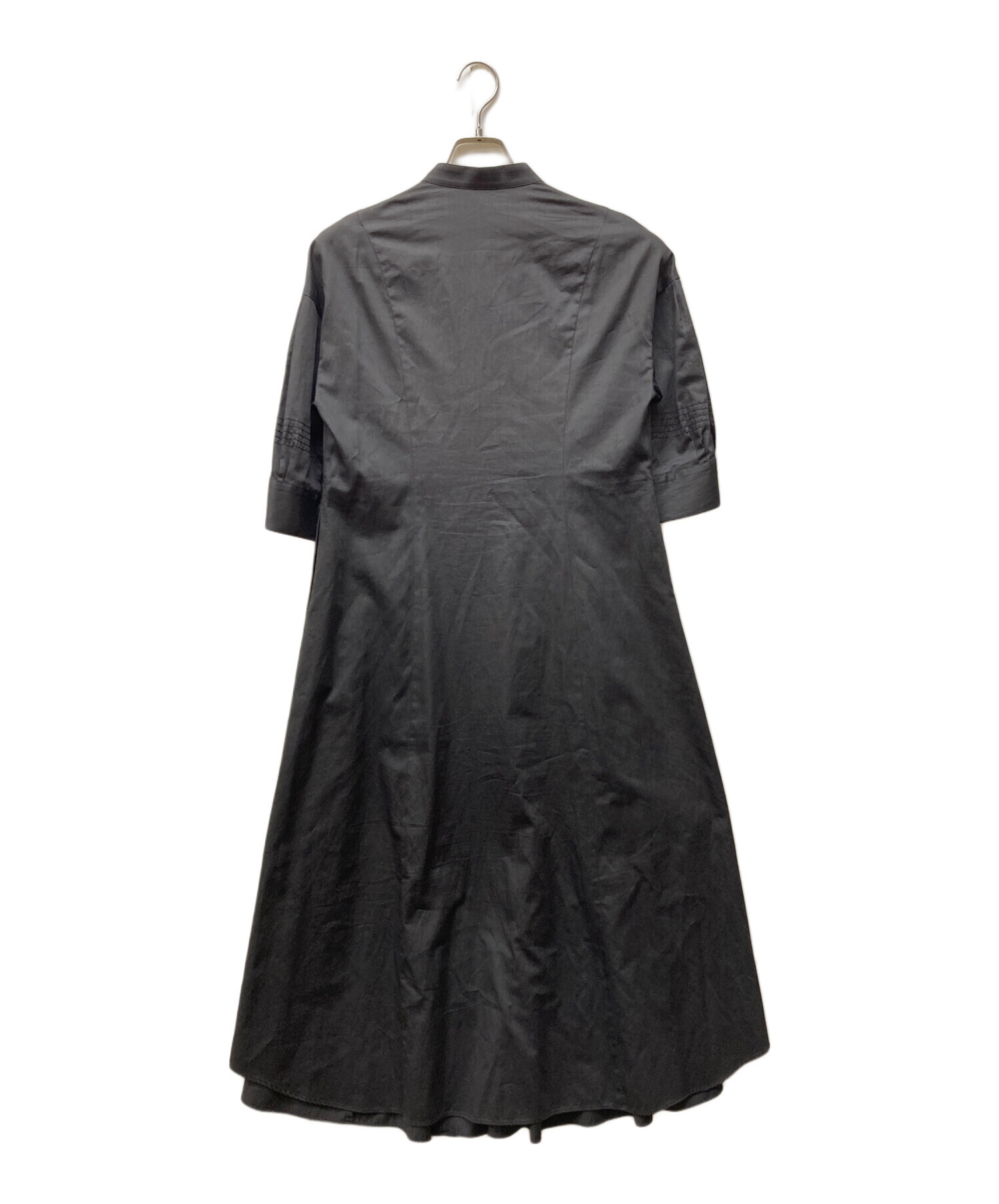 中古・古着通販】EBURE (エブール) ブラウスワンピース グレー サイズ 