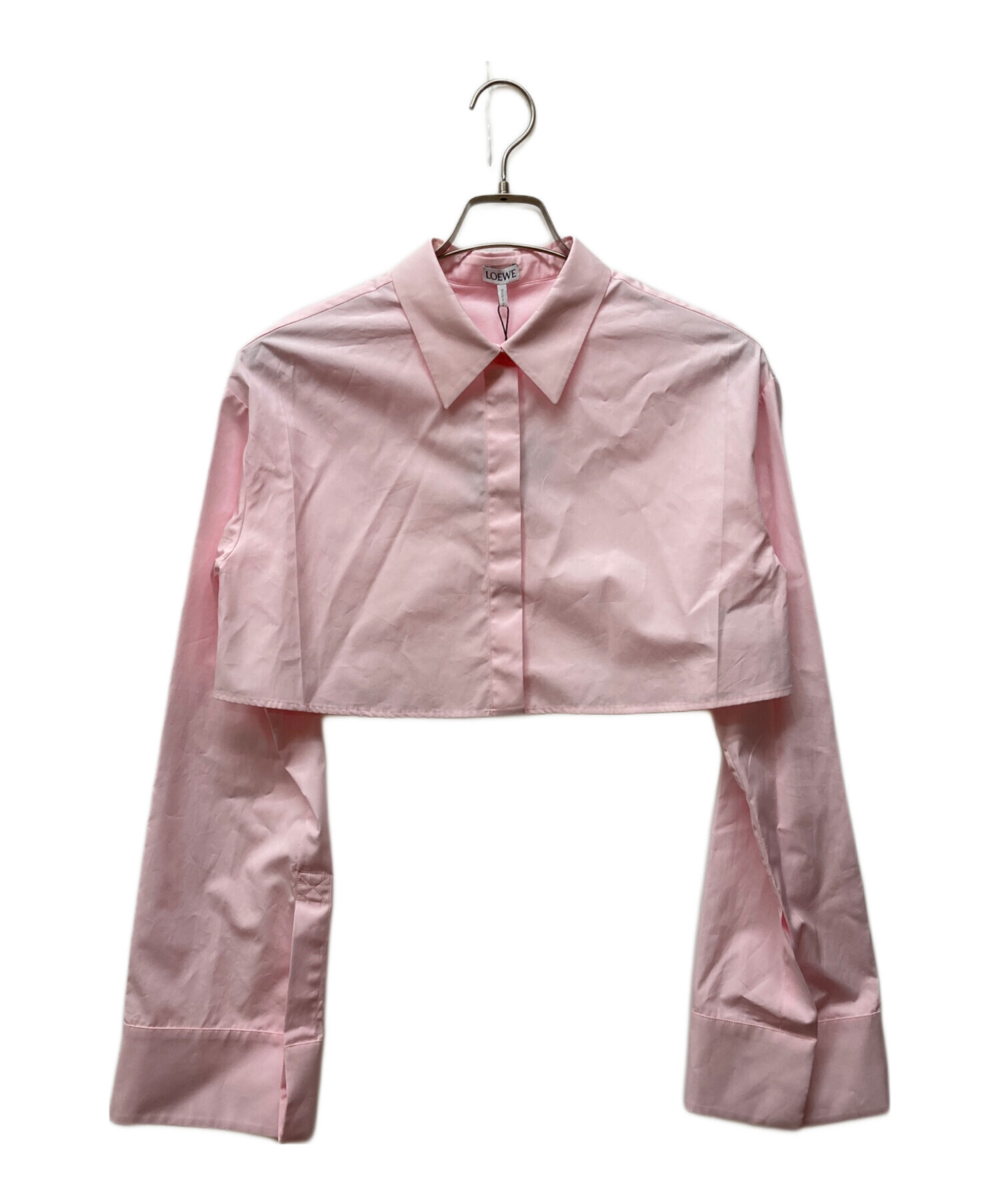中古・古着通販】LOEWE (ロエベ) クロップシャツ ピンク サイズ:SIZE