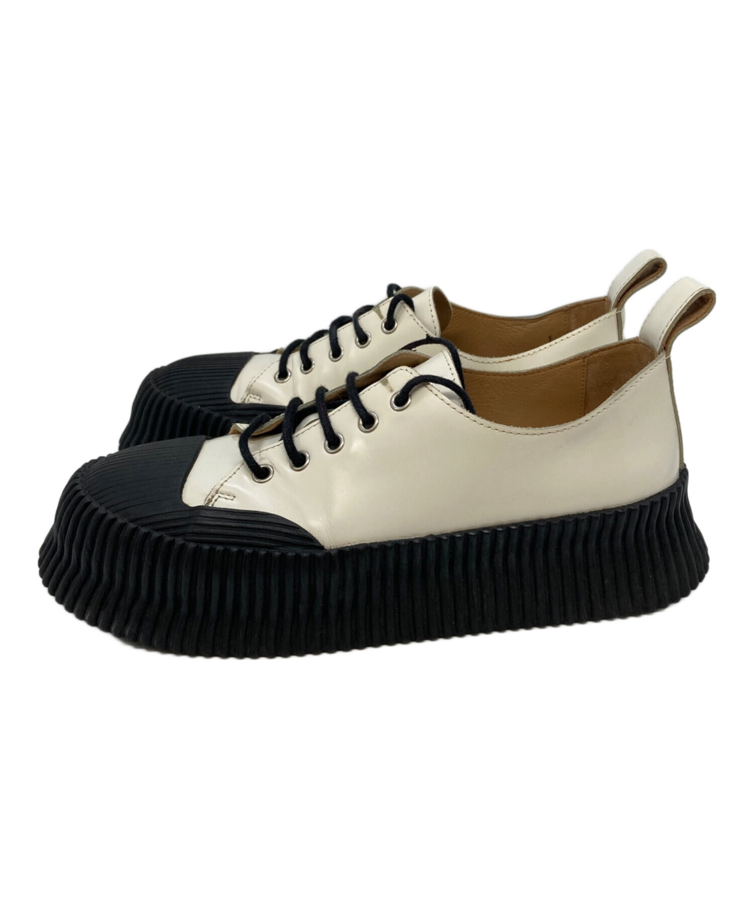 中古・古着通販】JIL SANDER (ジルサンダー) レザープラットフォーム 