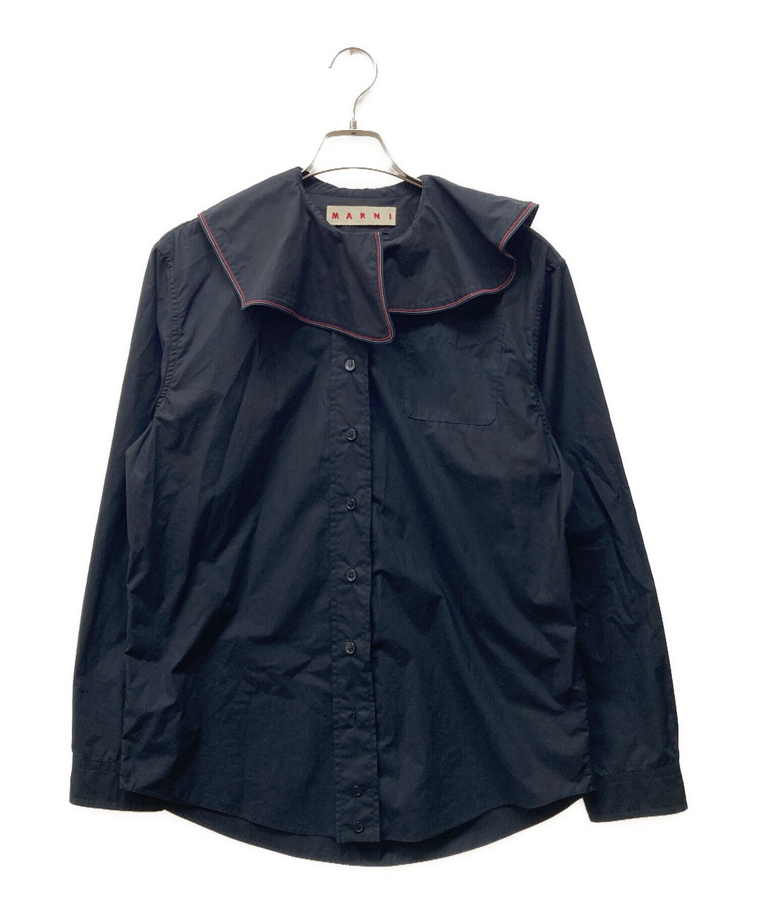 中古・古着通販】MARNI (マルニ) セーラーカラーシャツ ブラック 