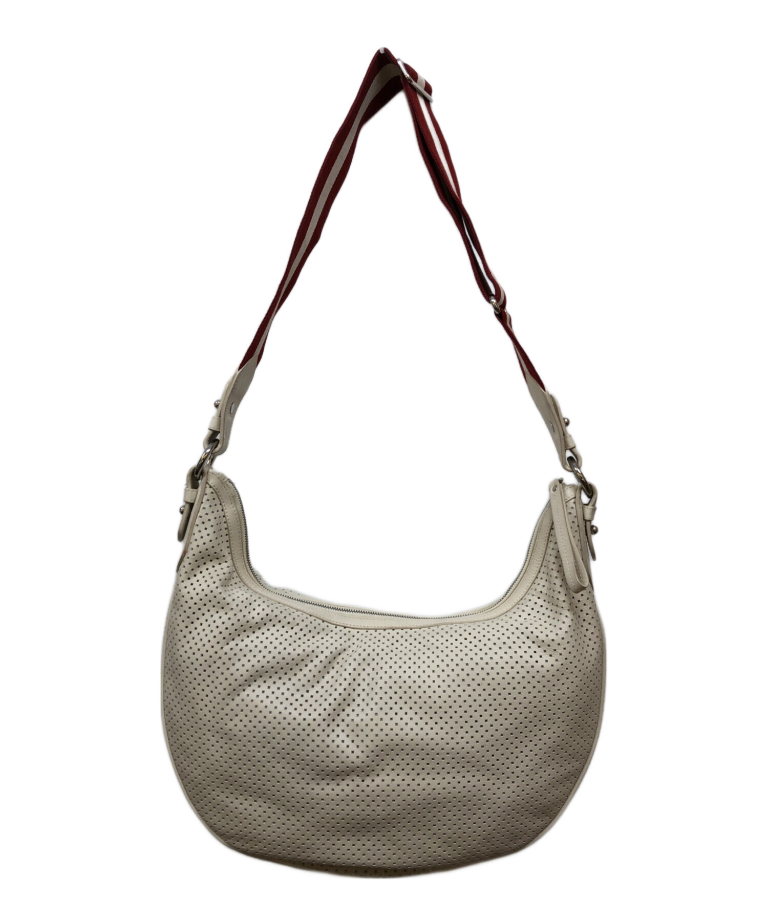 中古・古着通販】BALLY (バリー) パンチングレザーハーフムーンバッグ