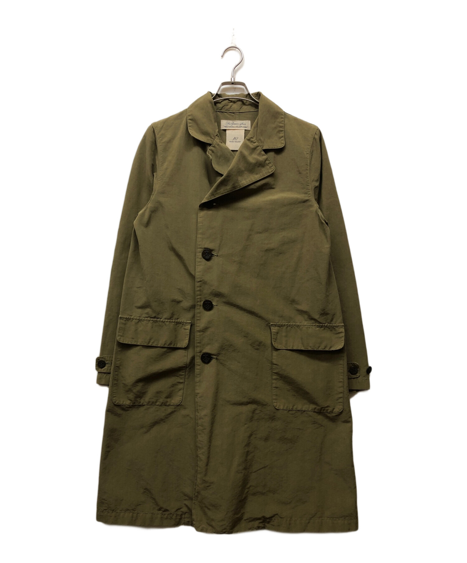 REMI RELIEF カーキ トレンチコート Lサイズ 中古・古着通販】REMI RELIEF (レミレリーフ) コットンナイロン