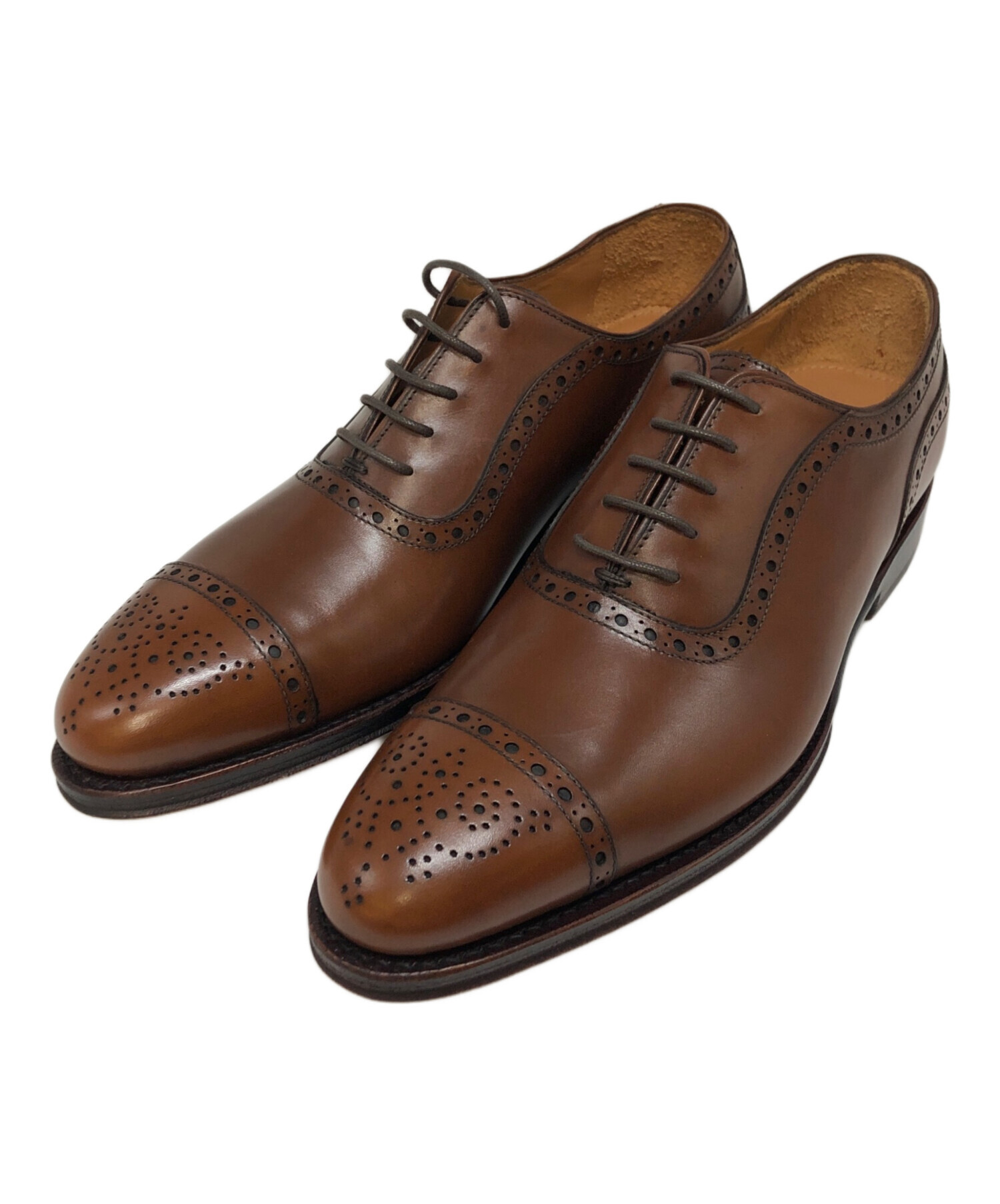 【美品/使用回数少】ジャランスリワヤ セミブローグ　茶　UK6.5 中古・古着通販】Jalan Sriwijaya (ジャランスリウァヤ) SEMI