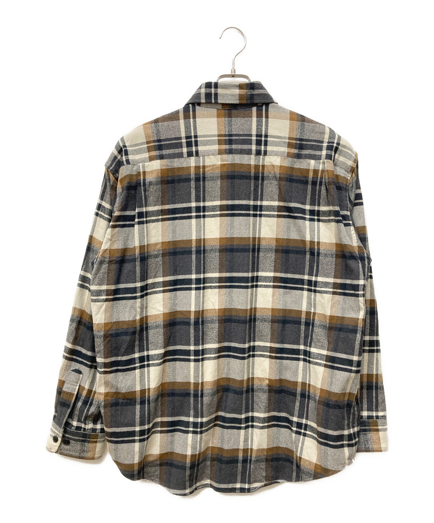 中古・古着通販】GOLD (ゴールド) NEL CHECK BIG SHIRT アイボリー