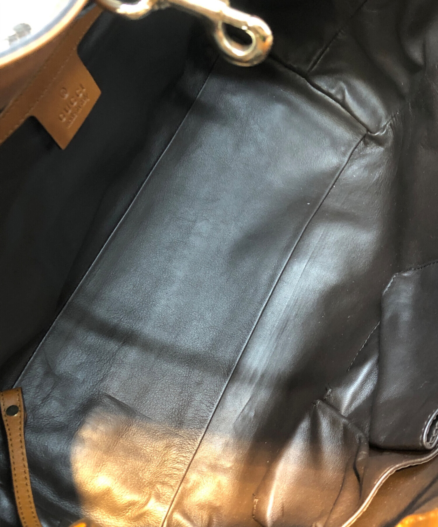 中古・古着通販】GUCCI (グッチ) パイソンレザートートバッグ ブラウン