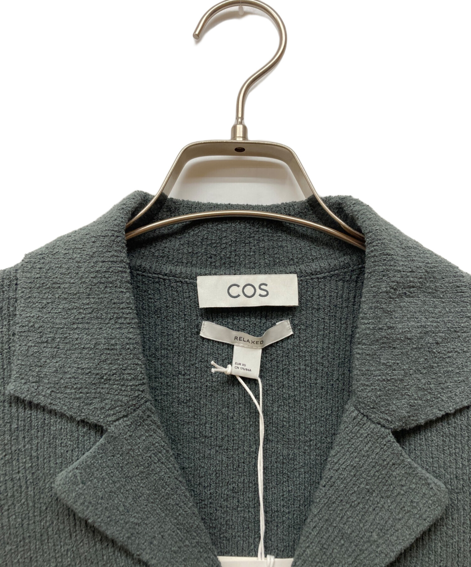 中古・古着通販】COS (コス) ニットポロシャツ グレー サイズ:XS