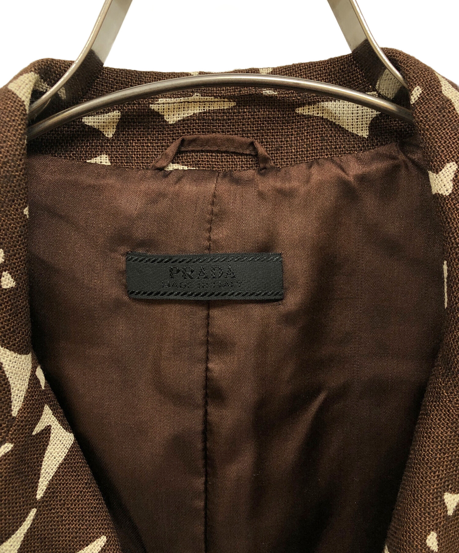 中古・古着通販】PRADA (プラダ) テーラードジャケット ブラウン