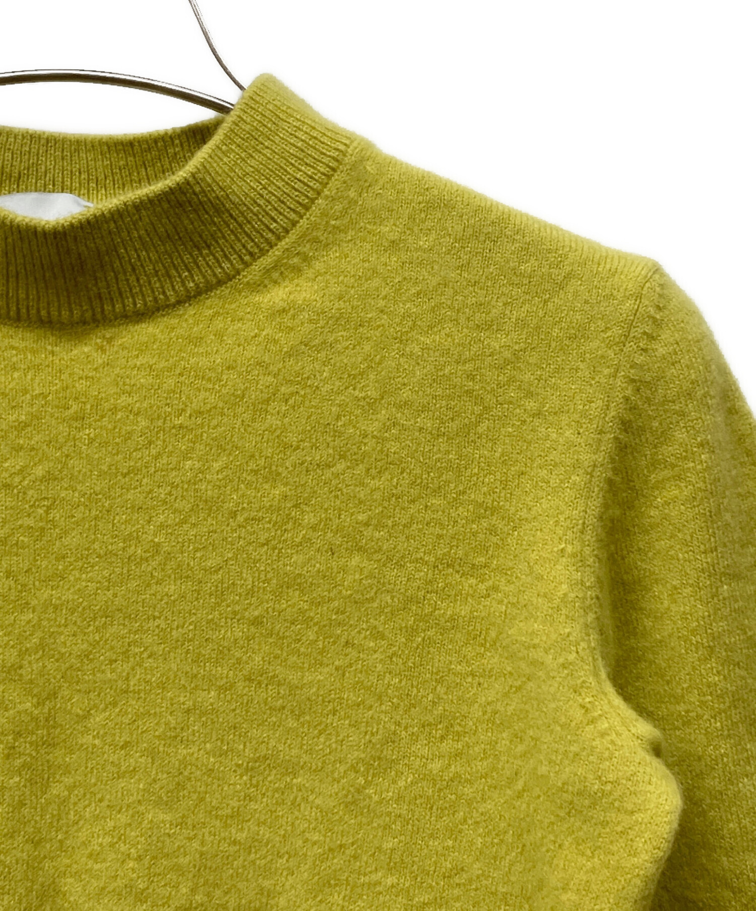 中古・古着通販】patou (パトゥ) カシミヤ混クロップドニット イエロー