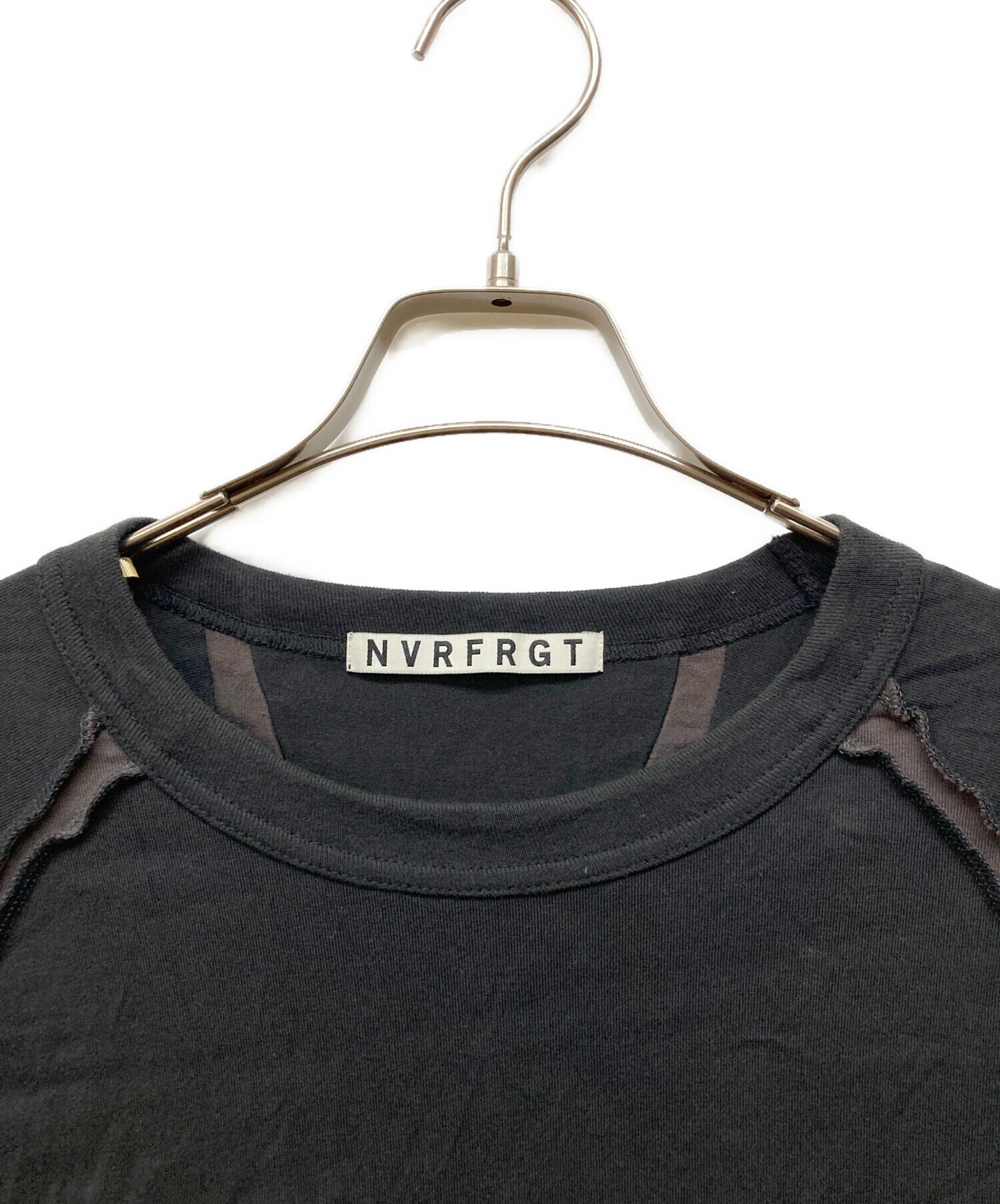[中古]NVRFRGT HALF SLEEVE T Charcoal 1 中古・古着通販】NVRFRGT (ネヴァーフォーゲット) 別注 PANELED HALF