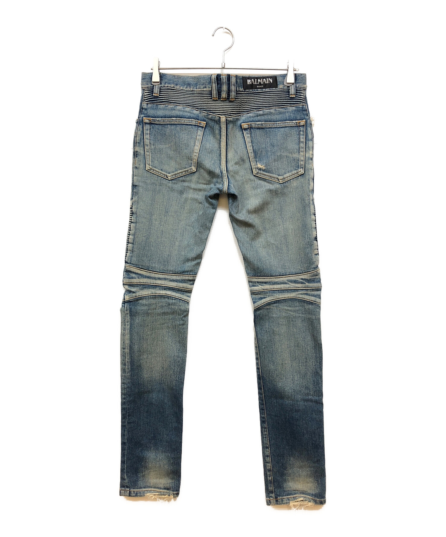 中古・古着通販】BALMAIN (バルマン) バイカーデニム ブルー サイズ
