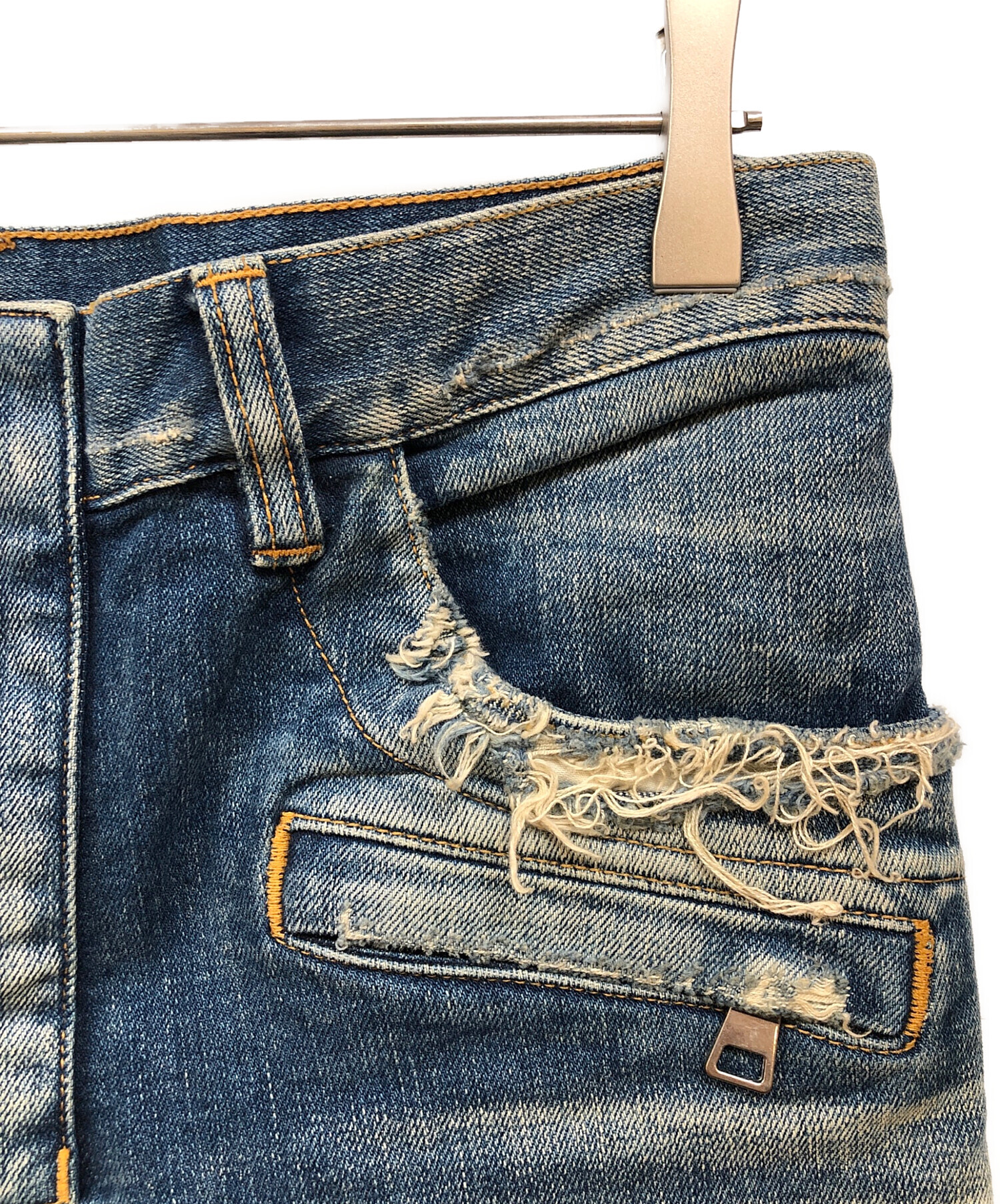 極美品 正規品 バルマンBALMAINバイカーデニム size28 ブルー 極美品