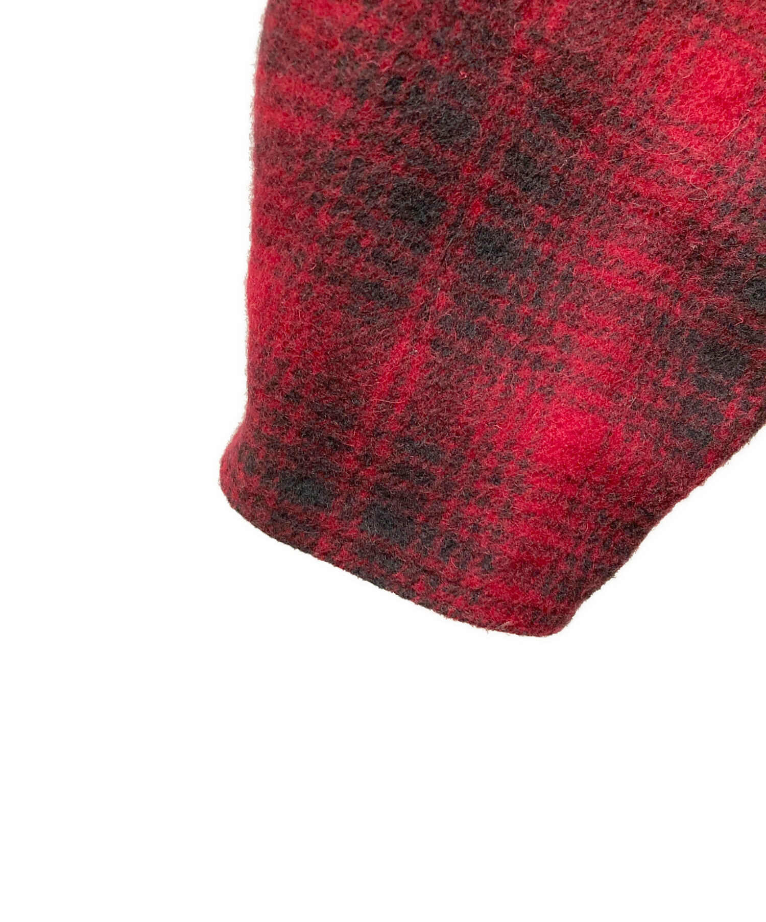 中古・古着通販】WOOLRICH (ウールリッチ) チェックボアコート レッド