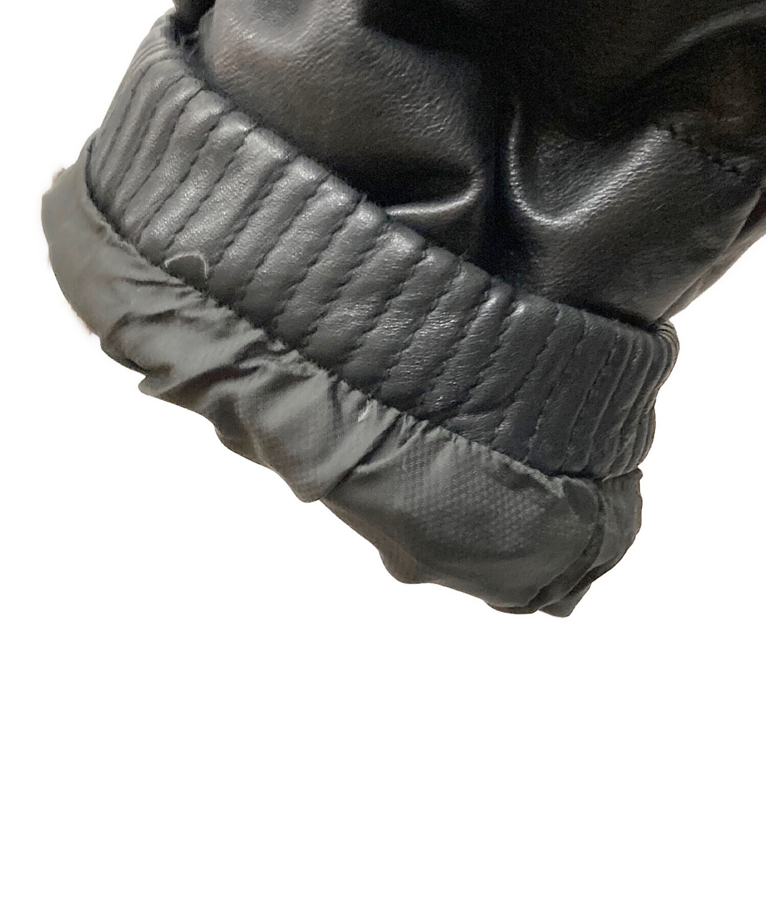 美品 COACH コーチ リアルレザー 牛革 ボリューム ダウン ジャケット 美品 COACH コーチ リアルレザー 牛革 ボリューム ダウン ジャケット