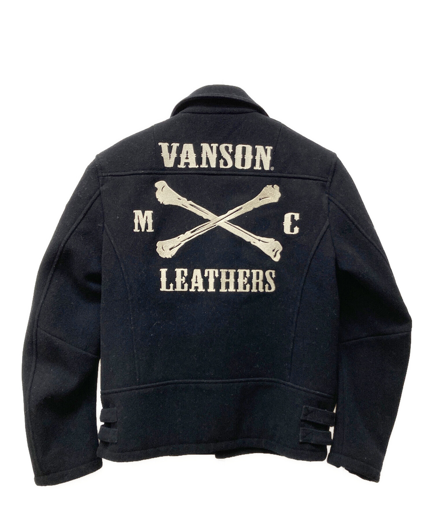 中古・古着通販】VANSON (バンソン) ダブルウールライダースジャケット