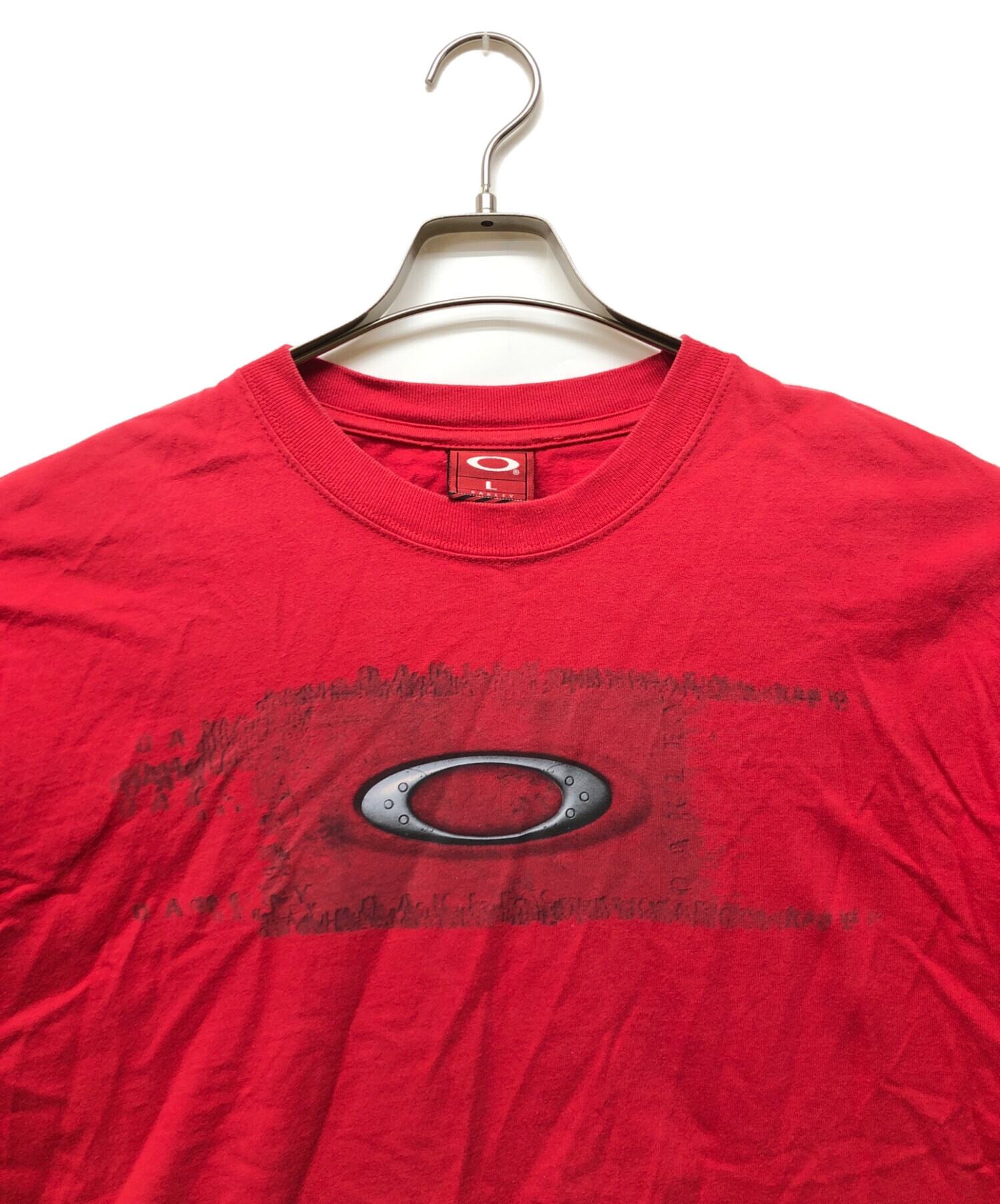 中古・古着通販】OAKLEY (オークリー) ロゴプリントtシャツ レッド